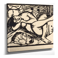 Sleeping Shepherdess Schlafende Hirtin by Franz Marc