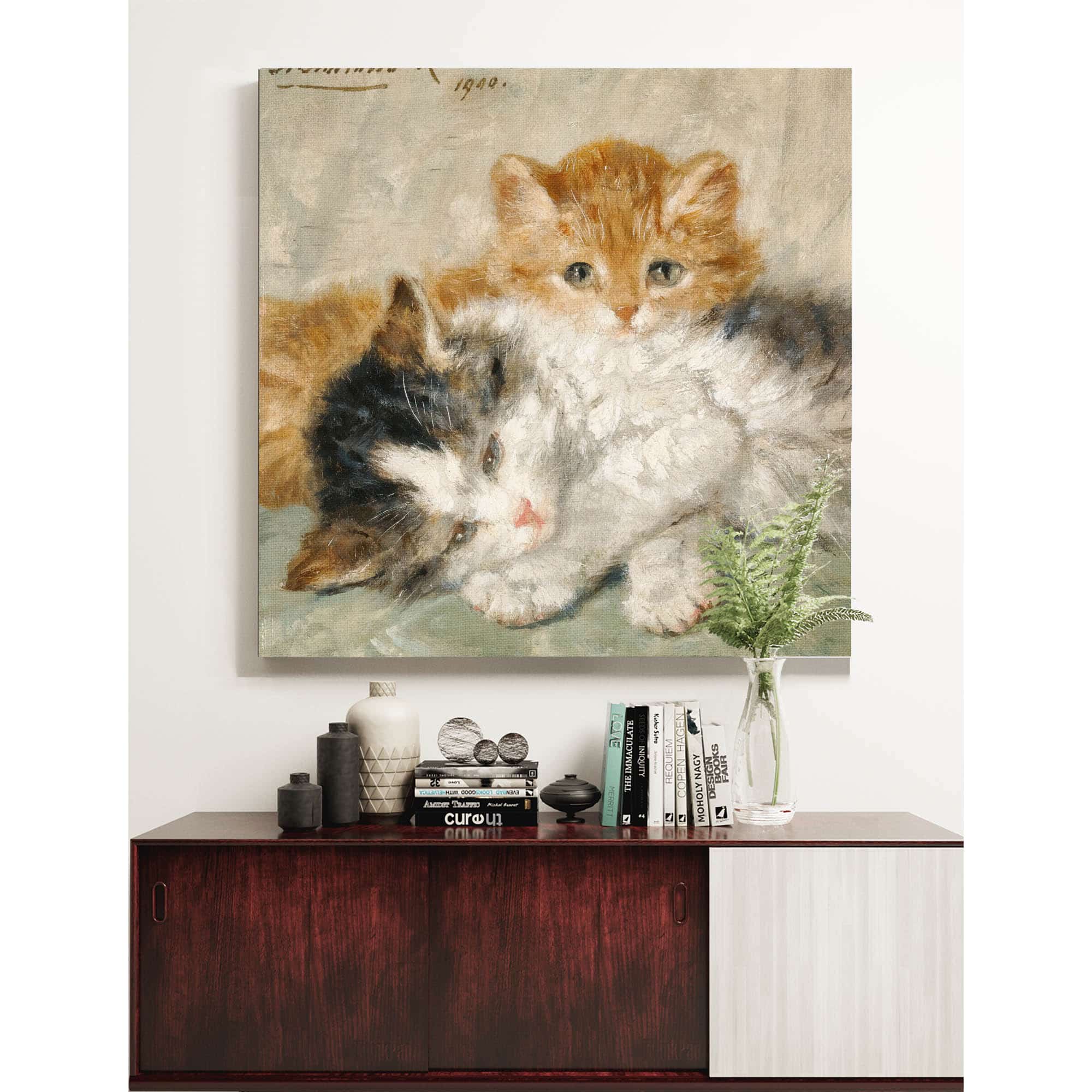 Sleepy Kittens by Henriette Ronner Knip