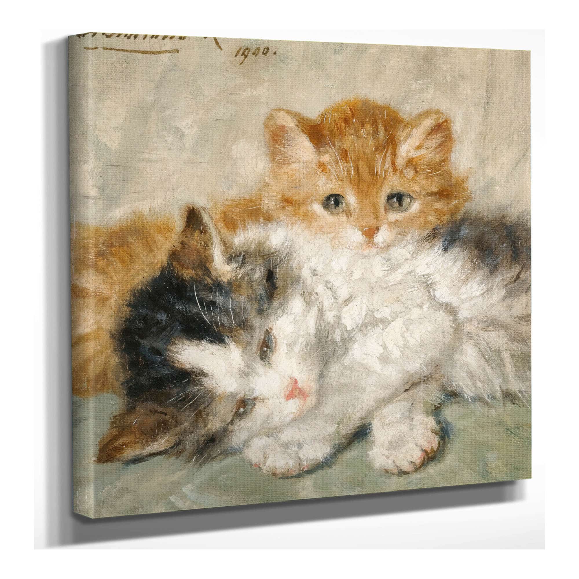 Sleepy Kittens by Henriette Ronner Knip