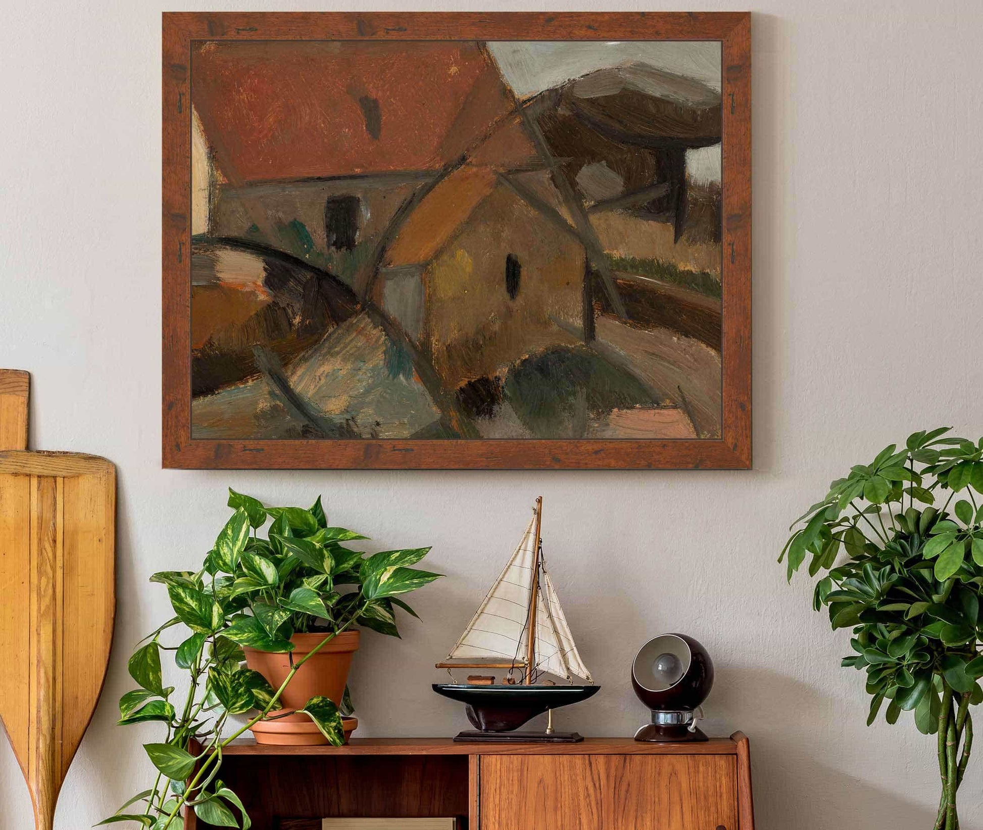 Small House With A Red Roof by Tadeusz Makowski