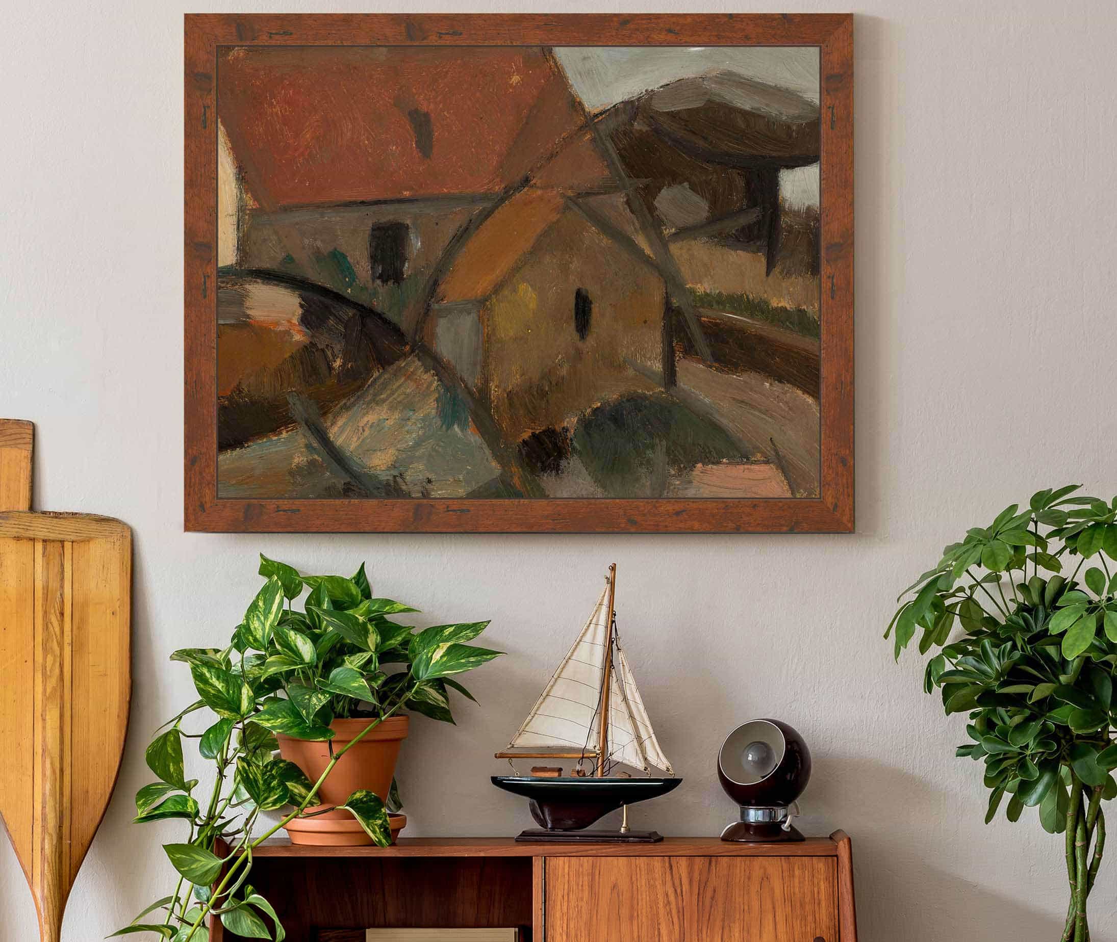 Small House With A Red Roof by Tadeusz Makowski