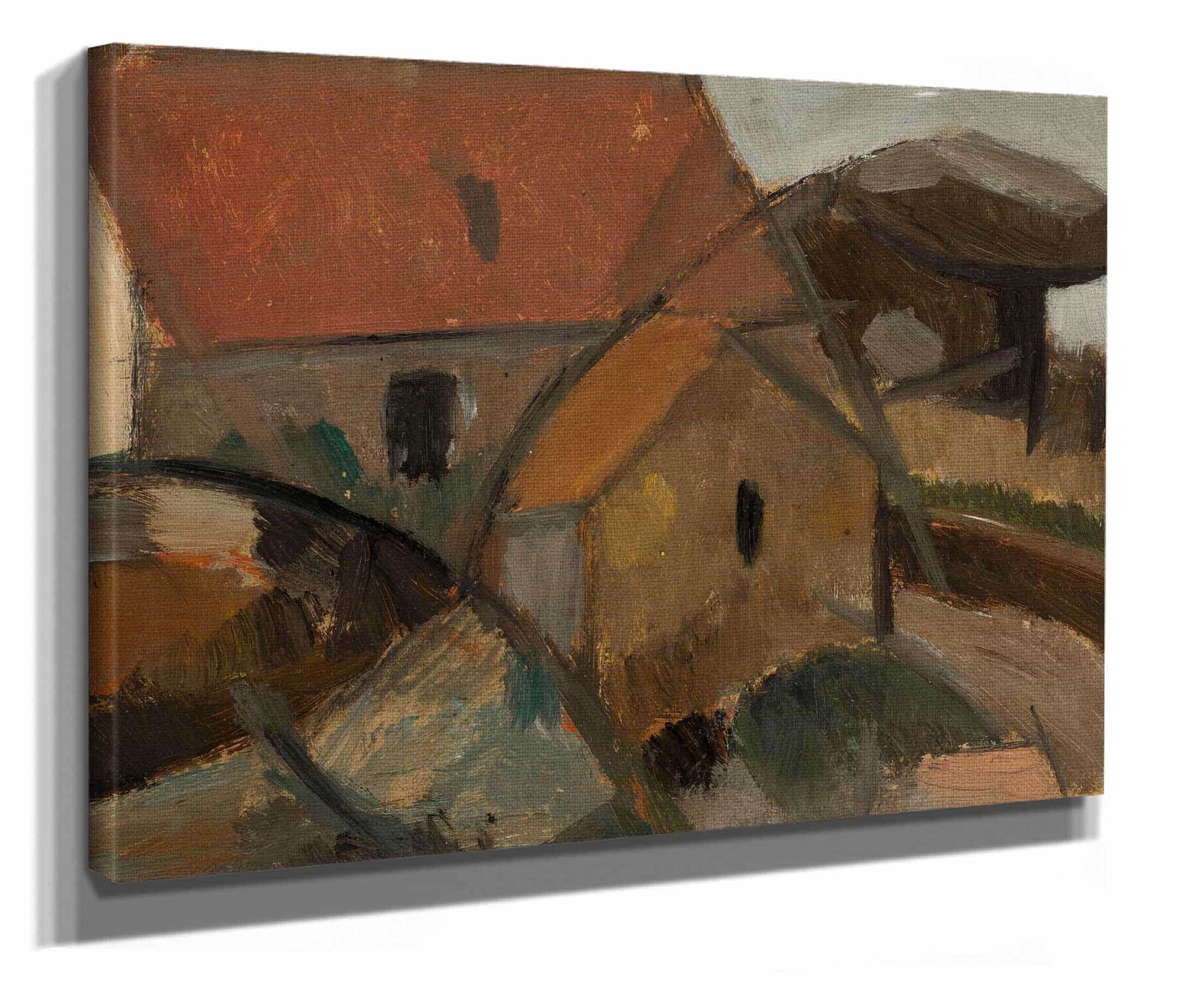 Small House With A Red Roof by Tadeusz Makowski