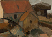 Small House With A Red Roof by Tadeusz Makowski
