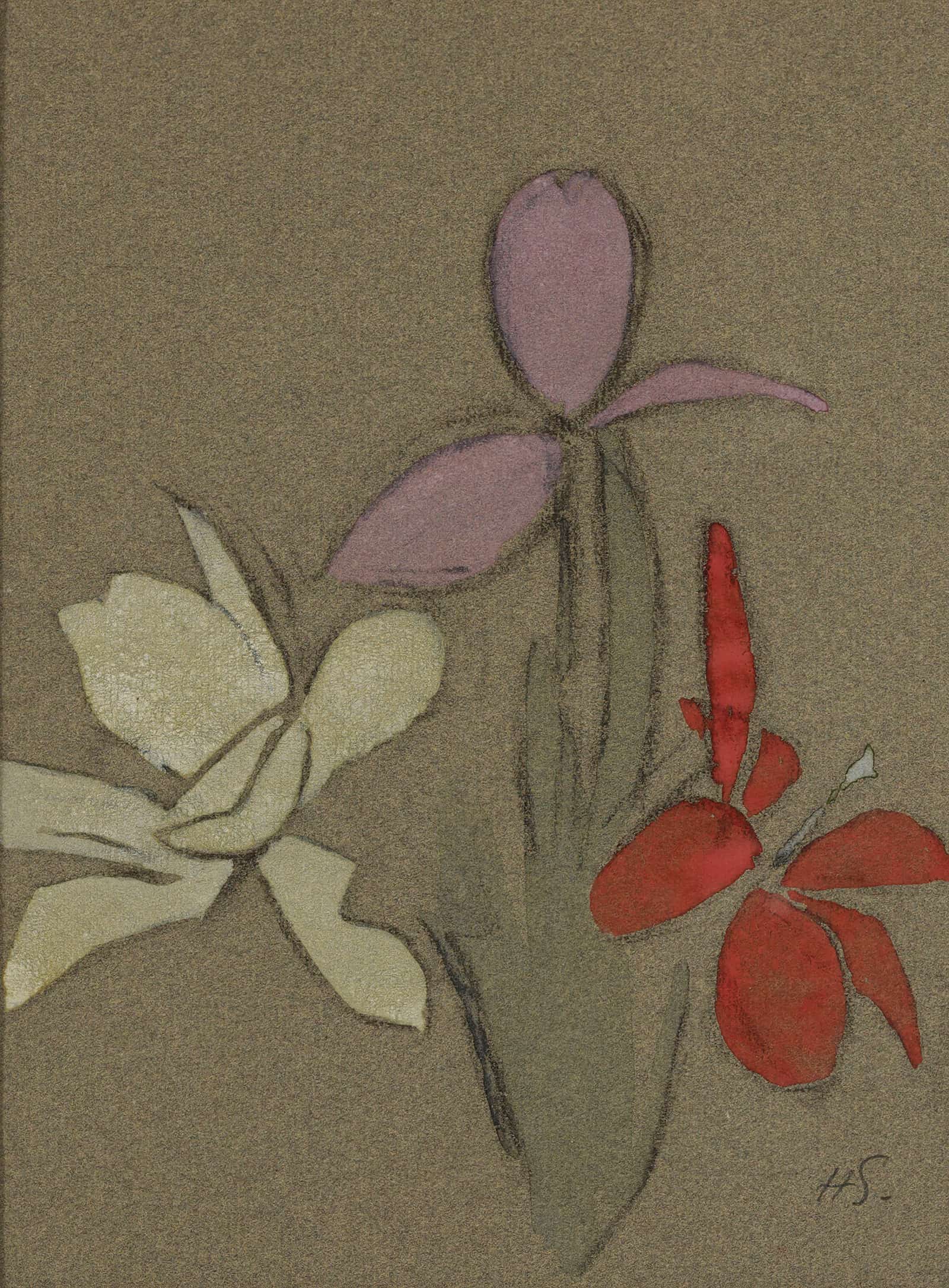 Small Lilies by Helene Schjerfbeck