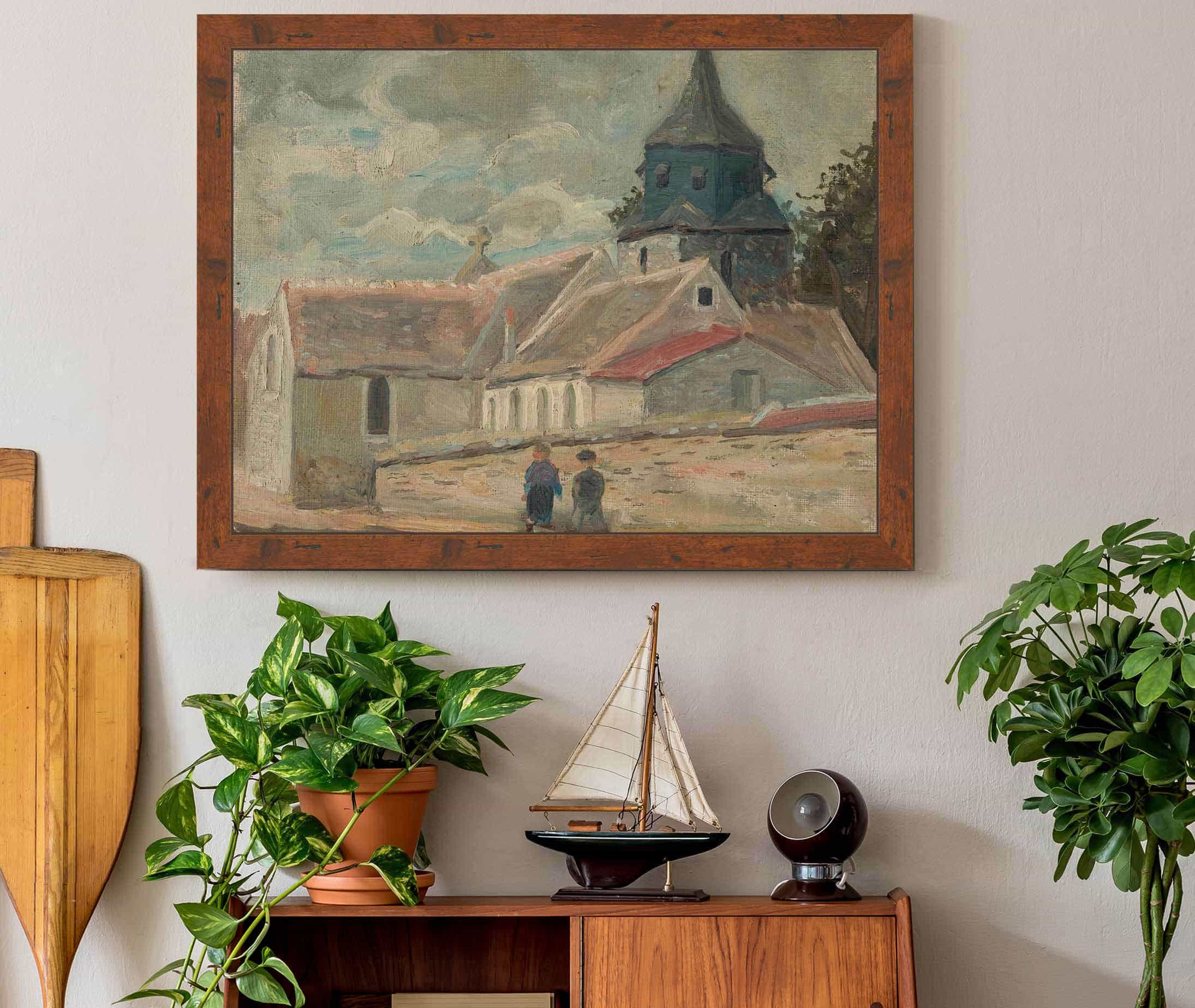 Small Village Church Breuilpont by Tadeusz Makowski
