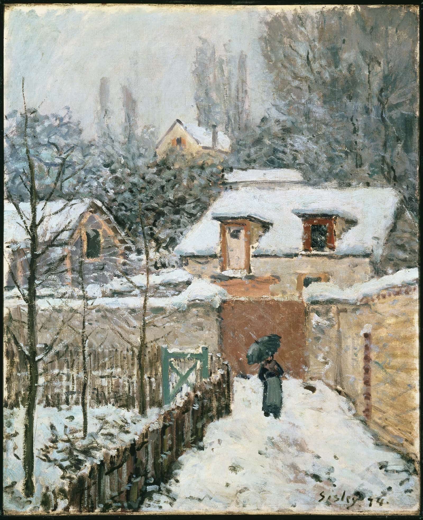 Snow At Louveciennes by Alfred Sisley Print from Truly Art