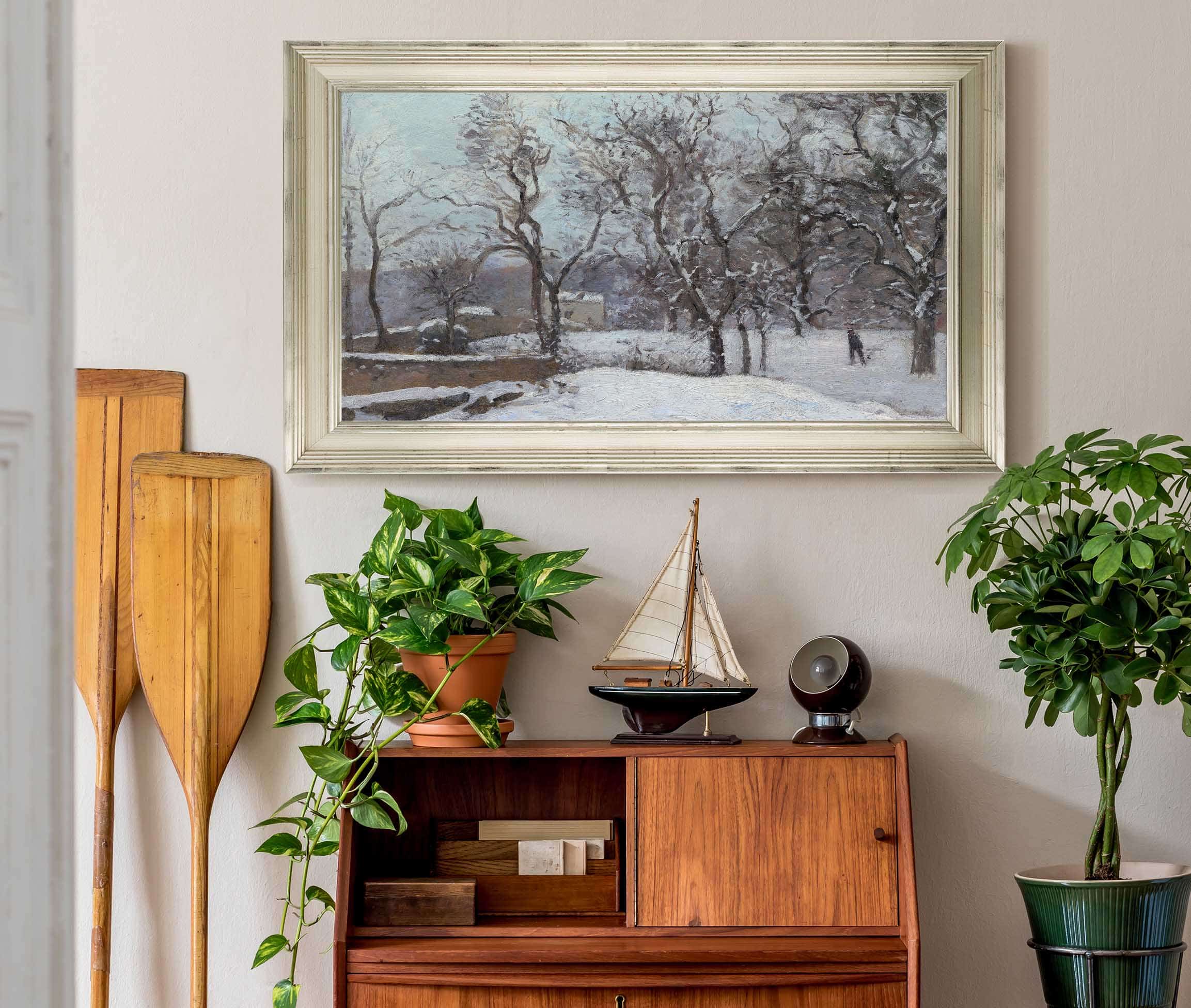 Snow At Louveciennes by Camille Pissarro