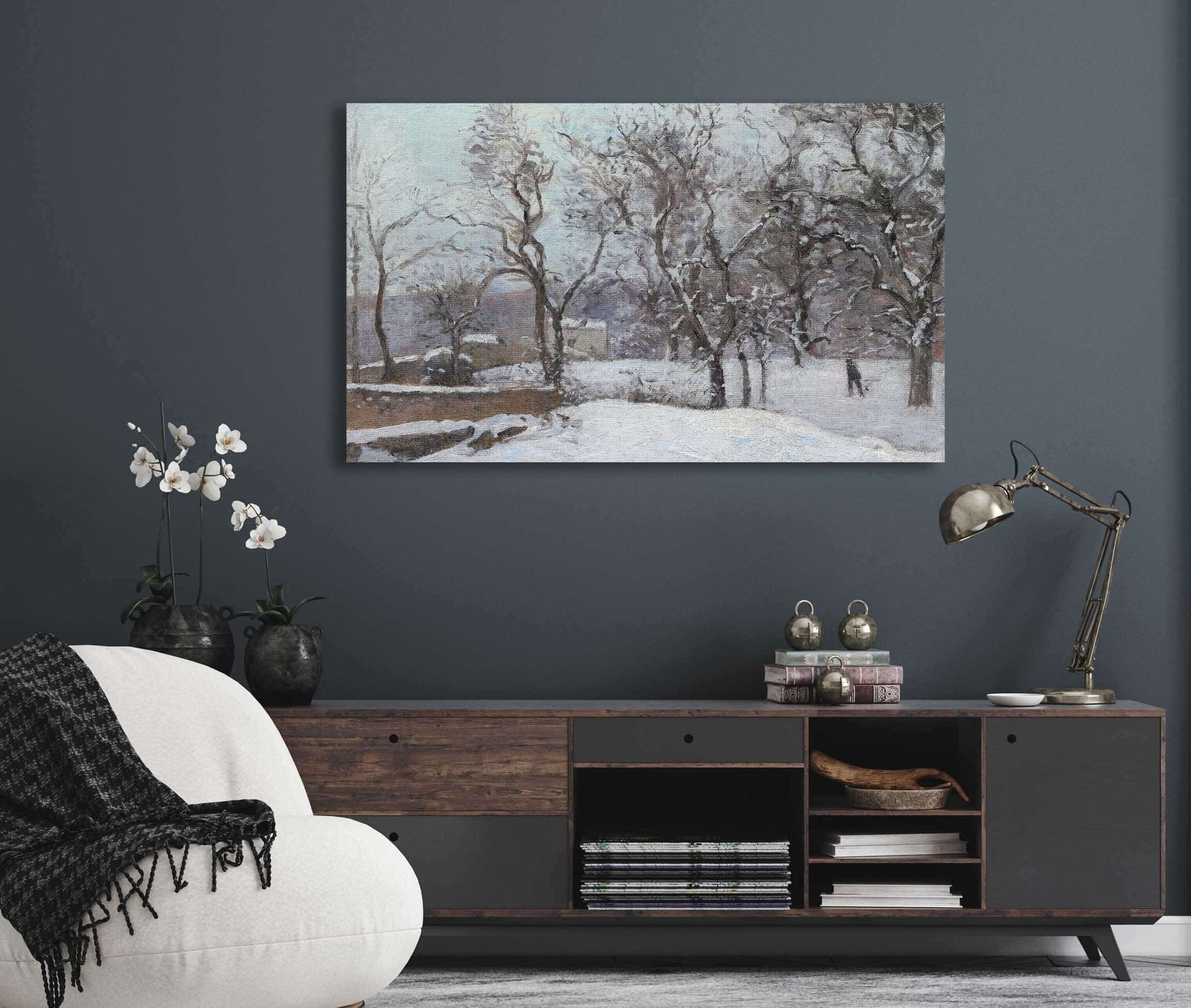 Snow At Louveciennes by Camille Pissarro
