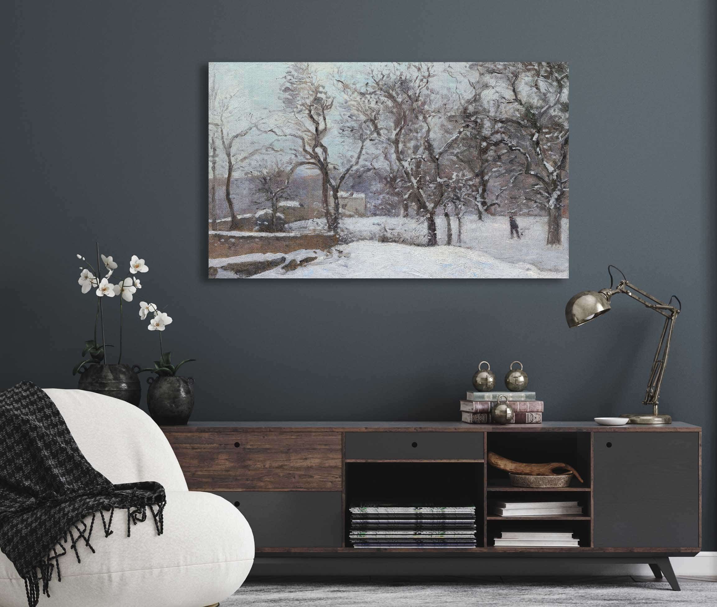 Snow At Louveciennes by Camille Pissarro