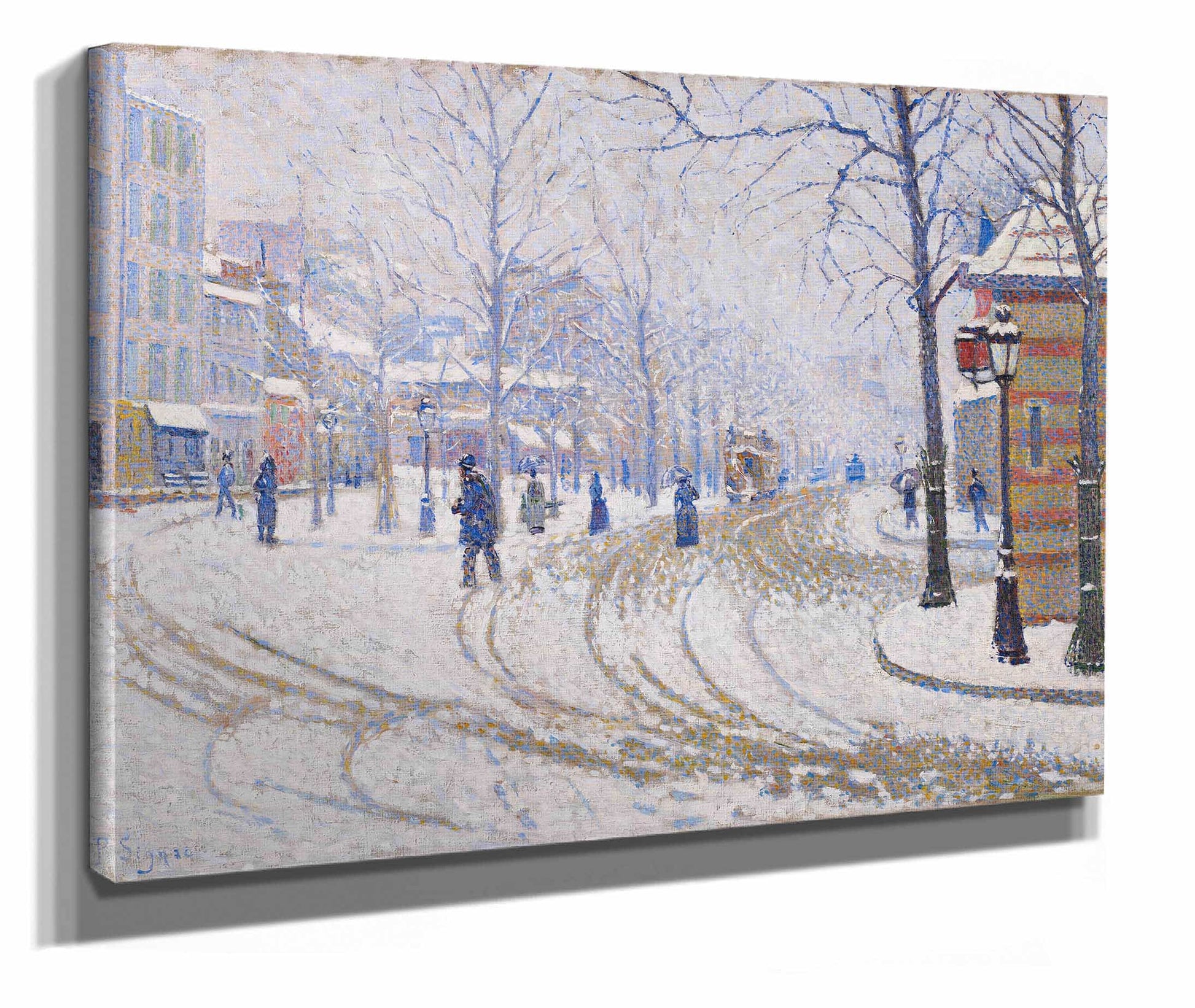 Snow Boulevard De Clichy Paris by Paul Signac