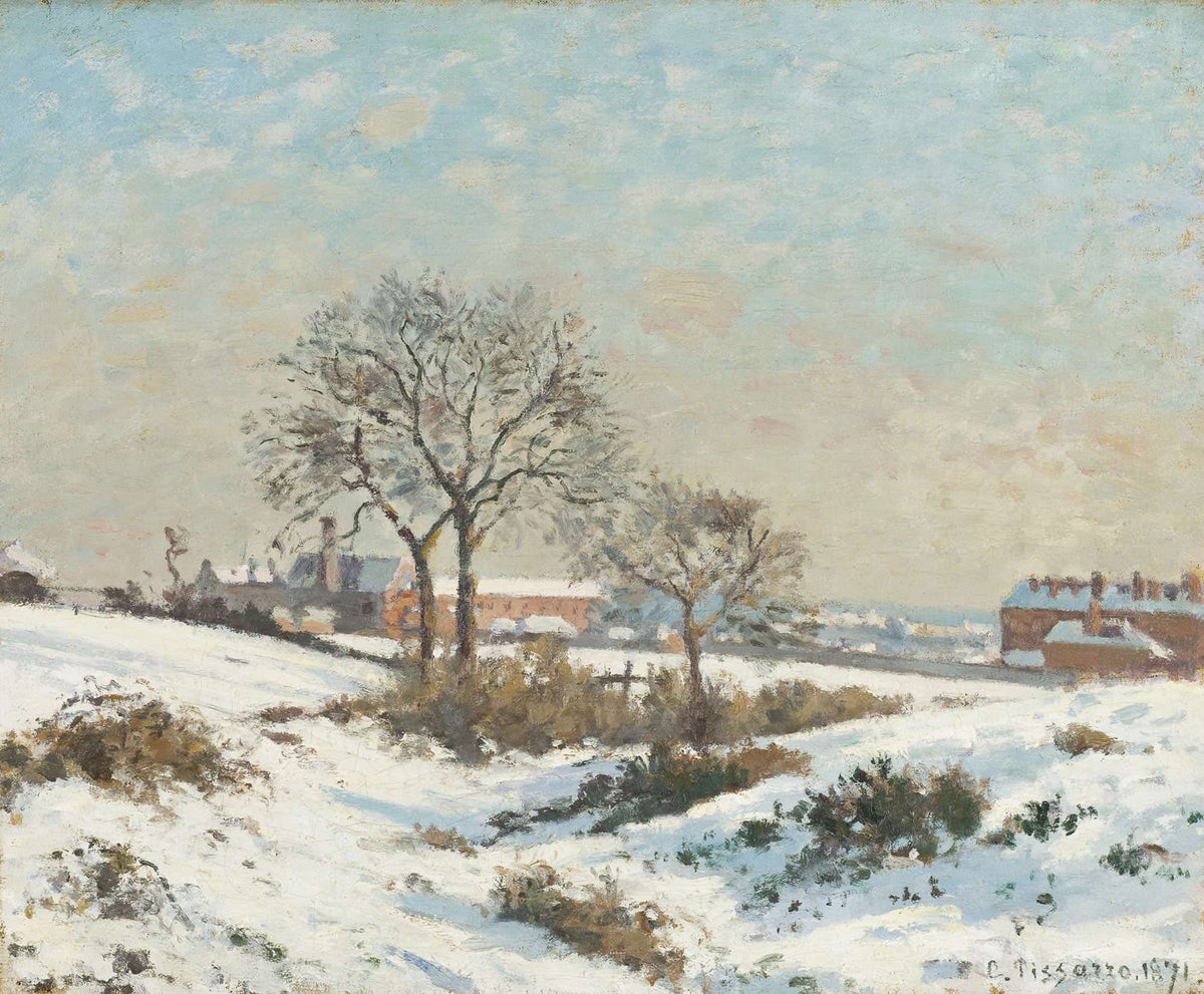 Snowy Landscape At South Norwood by Camille Pissarro