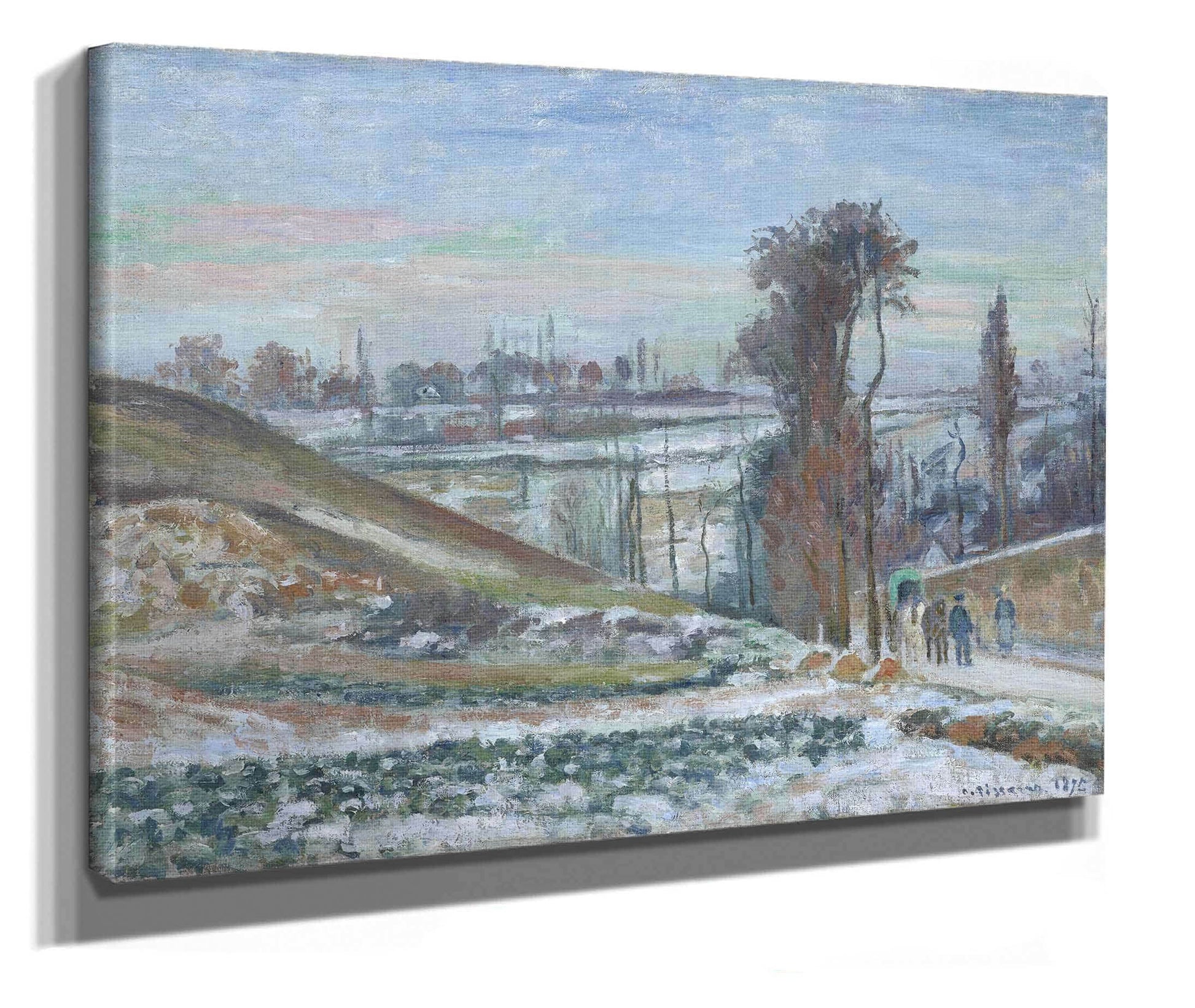 Snowy Landscape Near Lhermitage by Camille Pissarro