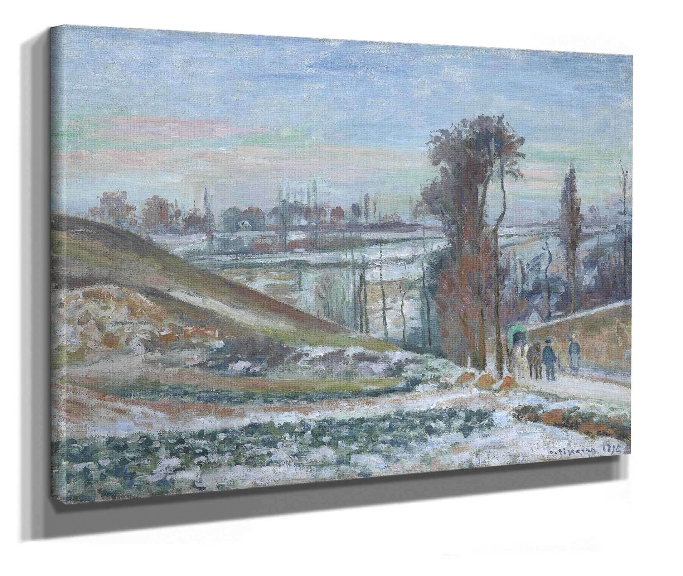 Snowy Landscape Near Lhermitage by Camille Pissarro