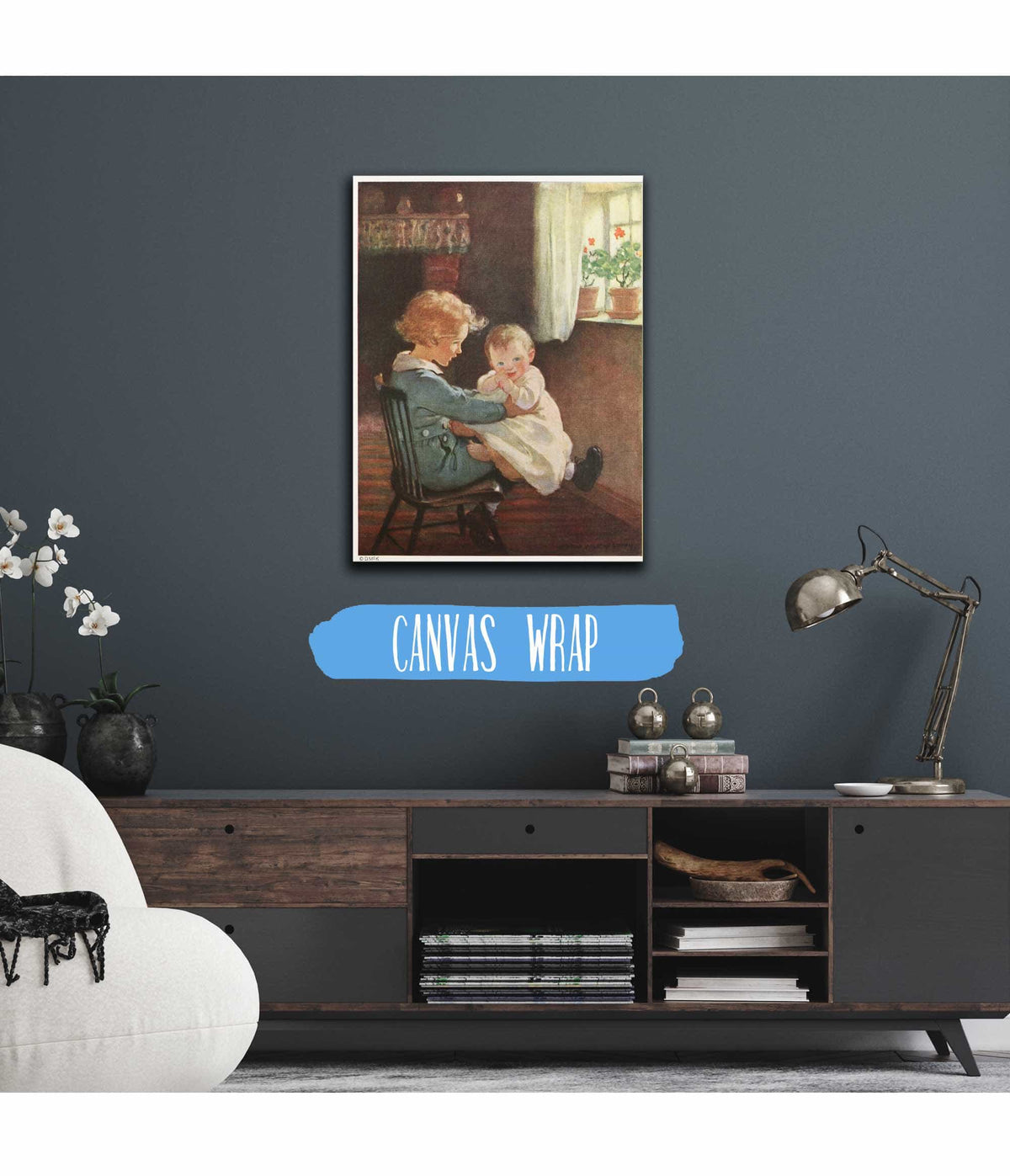 So Diamond Sat Down Again And Took The Baby In His Lap by Jessie Willcox Smith