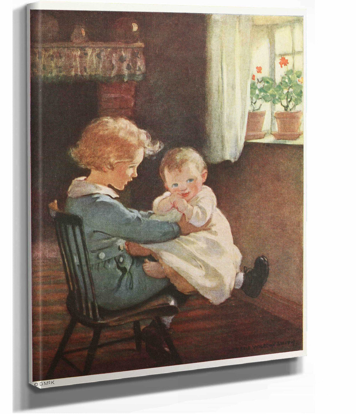 So Diamond Sat Down Again And Took The Baby In His Lap by Jessie Willcox Smith