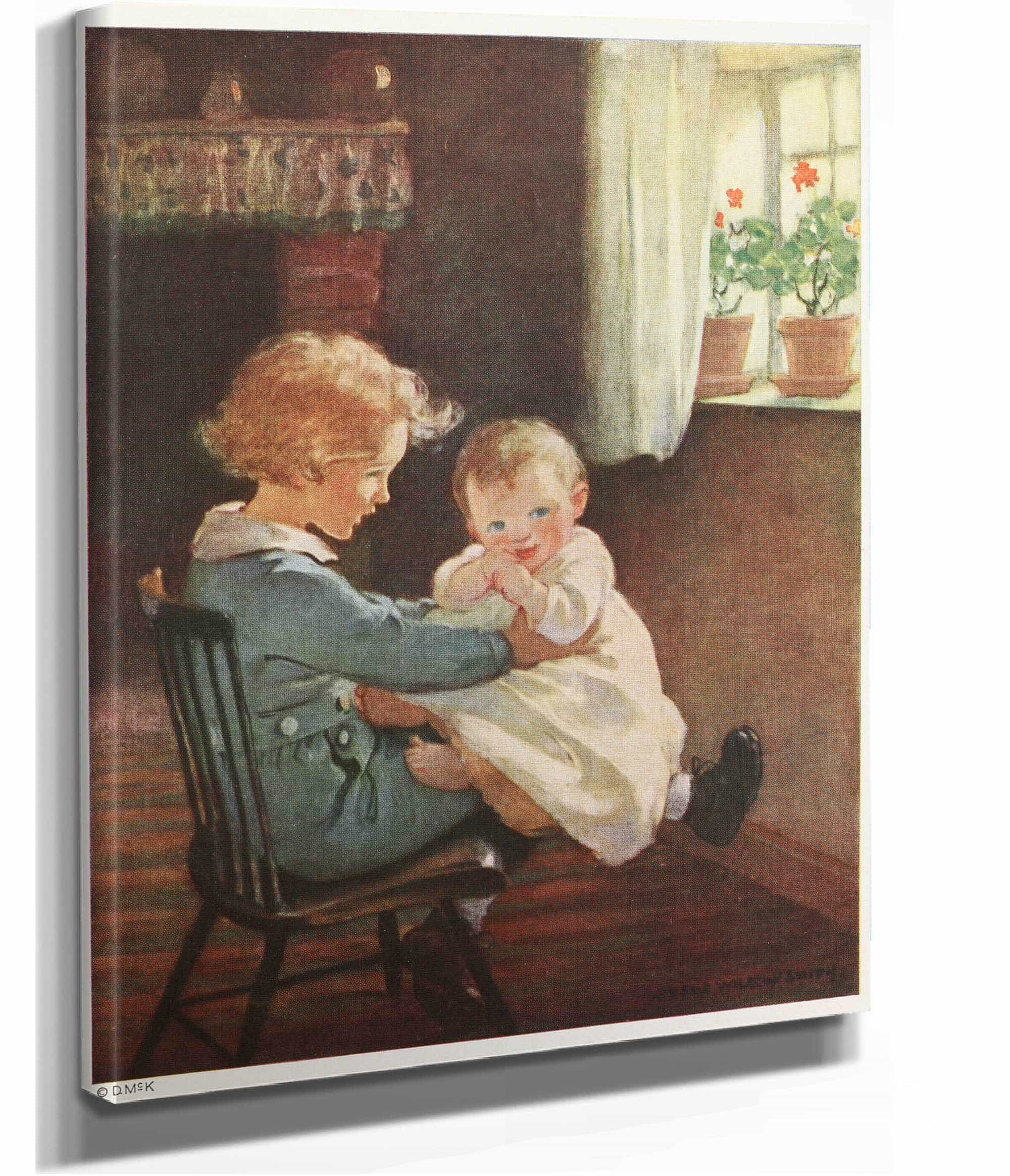 So Diamond Sat Down Again And Took The Baby In His Lap by Jessie Willcox Smith