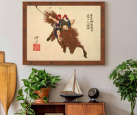 Soga No Goro Riding On Horseback To Oiso by Tsukioka Yoshitoshi