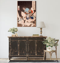 Soga No Goro Tokimune Held Back By Gosho No Goromaru by Tsukioka Yoshitoshi