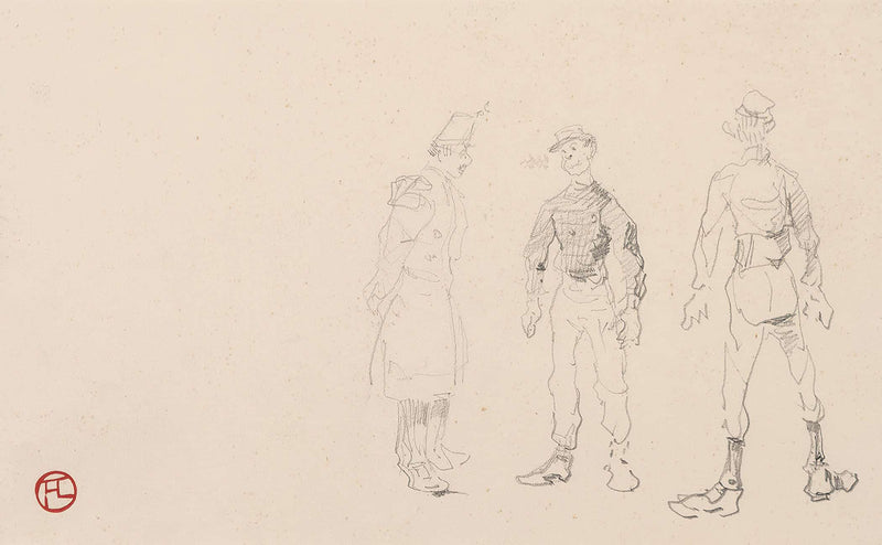 Soldats by Henri De Toulouse Lautrec