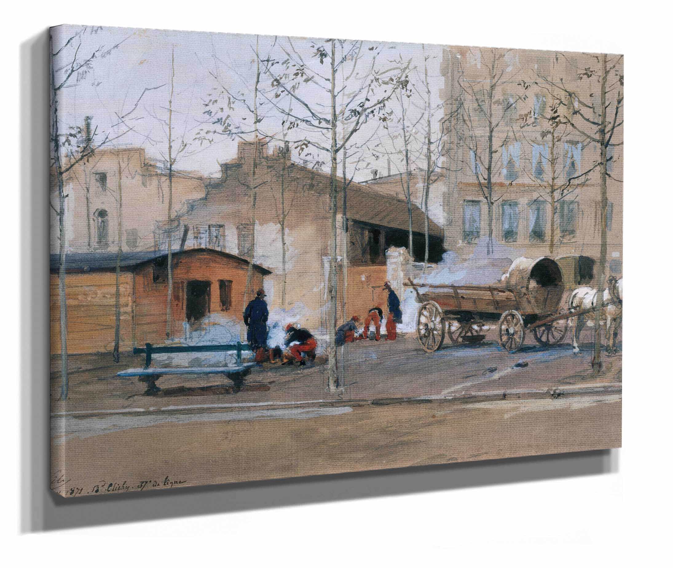 Soldats Du E De Ligne Boulevard De Clichy by Isidore Pils