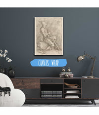 Soldier Seated In A Helmet Holding A Cane  by Salvator Rosa