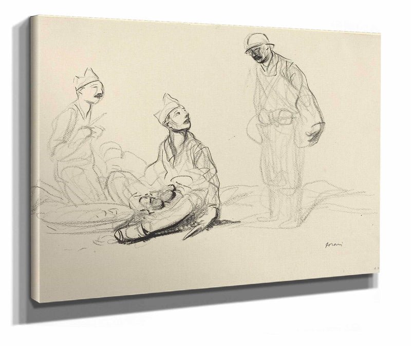 Soldiers Preparing A Meal by Jean Louis Forain