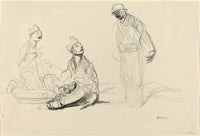 Soldiers Preparing A Meal by Jean Louis Forain