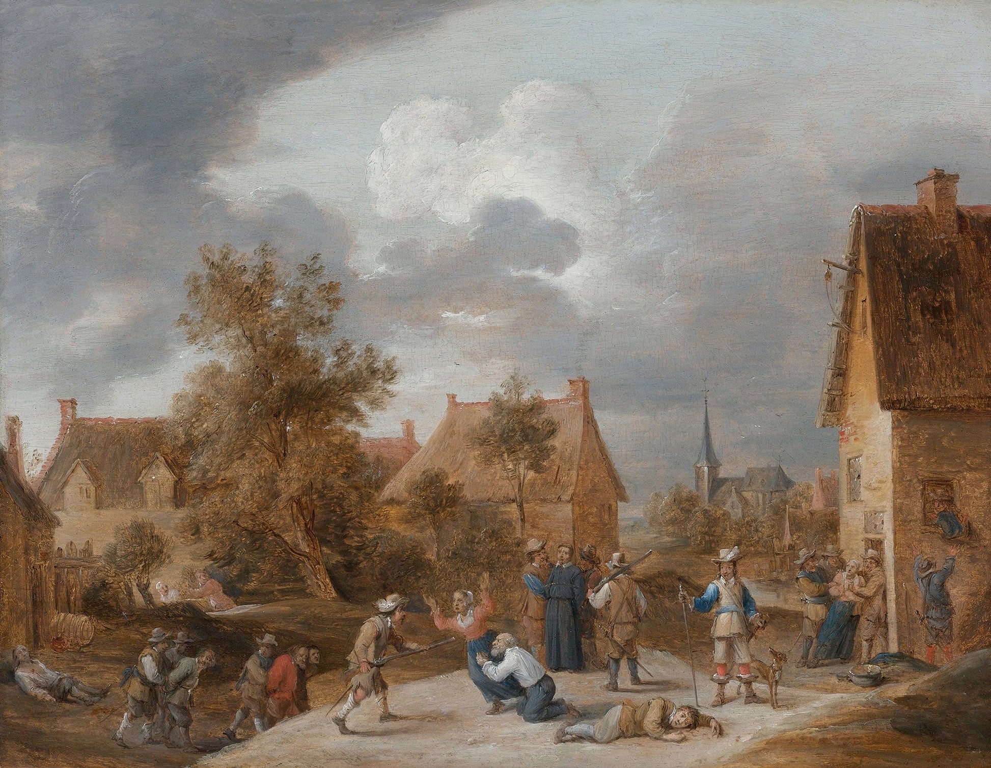 Soldiers Sacking A Village by David Teniers The Younger