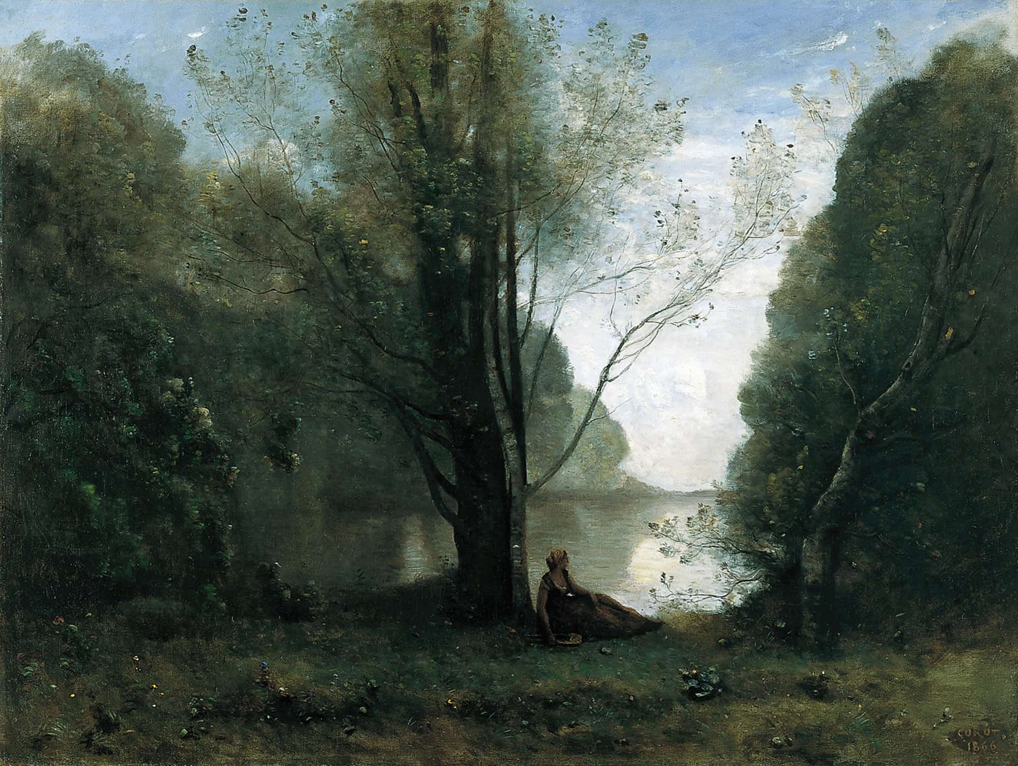 Solitude Recollection Of Vigen Limousin by Jean Baptiste Camille Corot