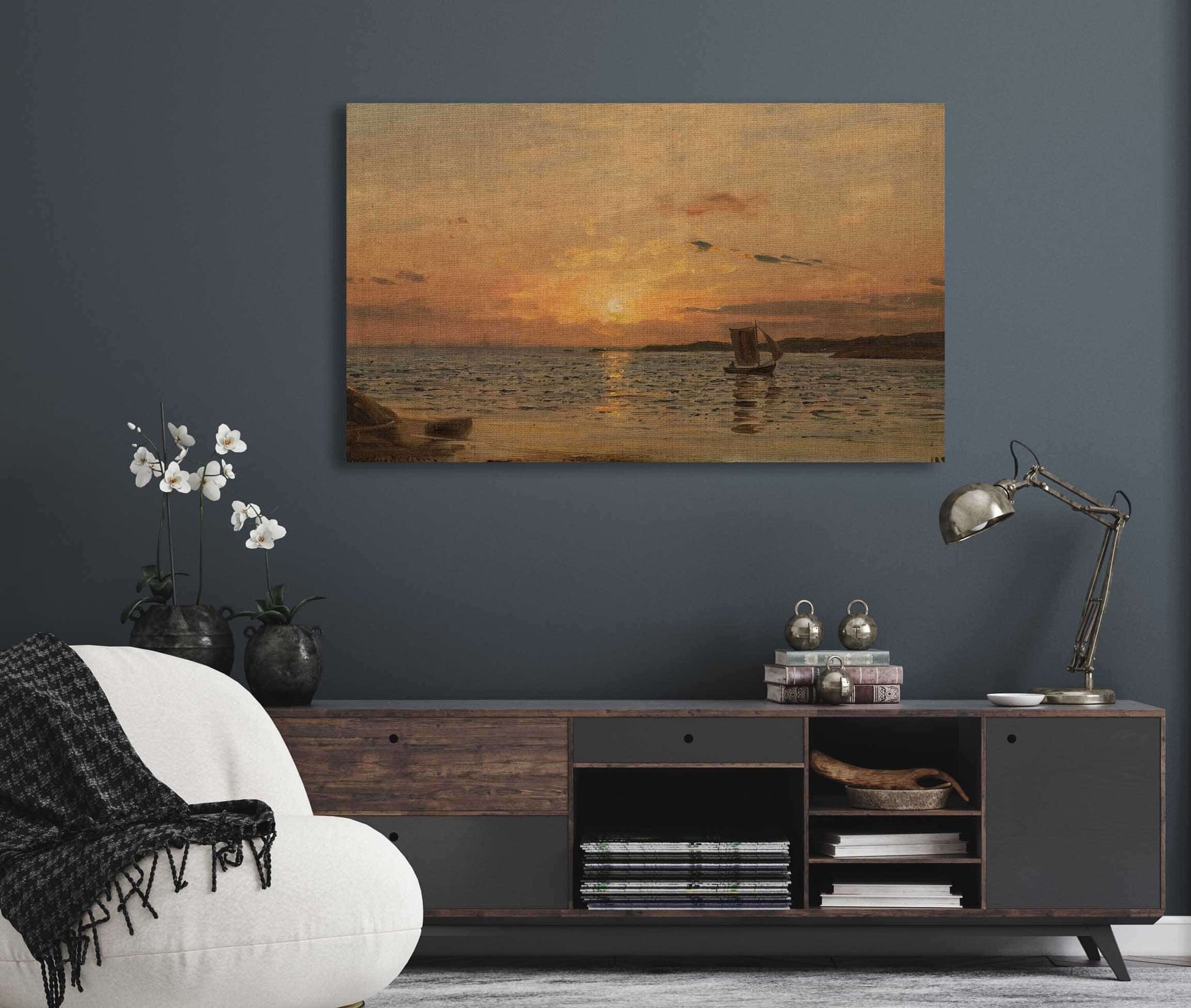 Solnedgang Hvaler by Amaldus Nielsen