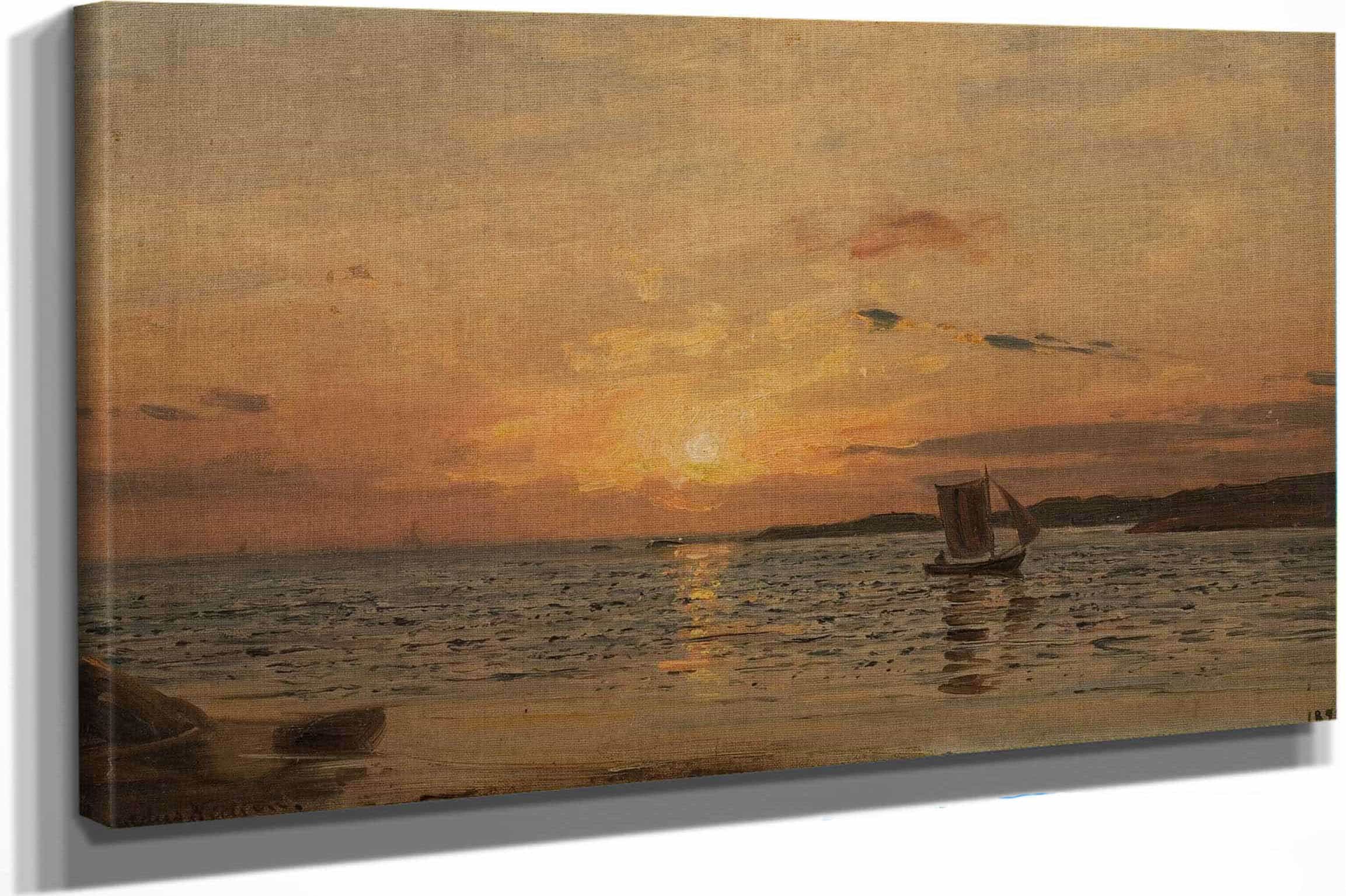 Solnedgang Hvaler by Amaldus Nielsen