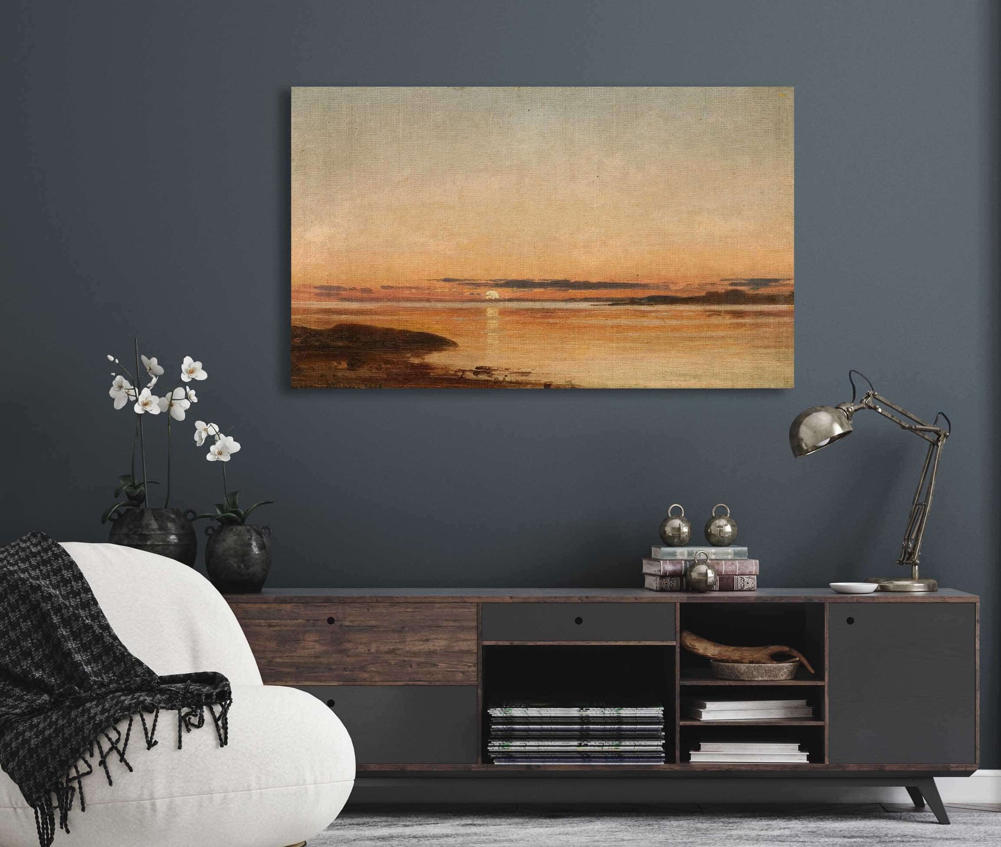 Solnedgang Ved Fredrikstad by Amaldus Nielsen