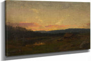 Solnedgang Ved Seteren by Amaldus Nielsen