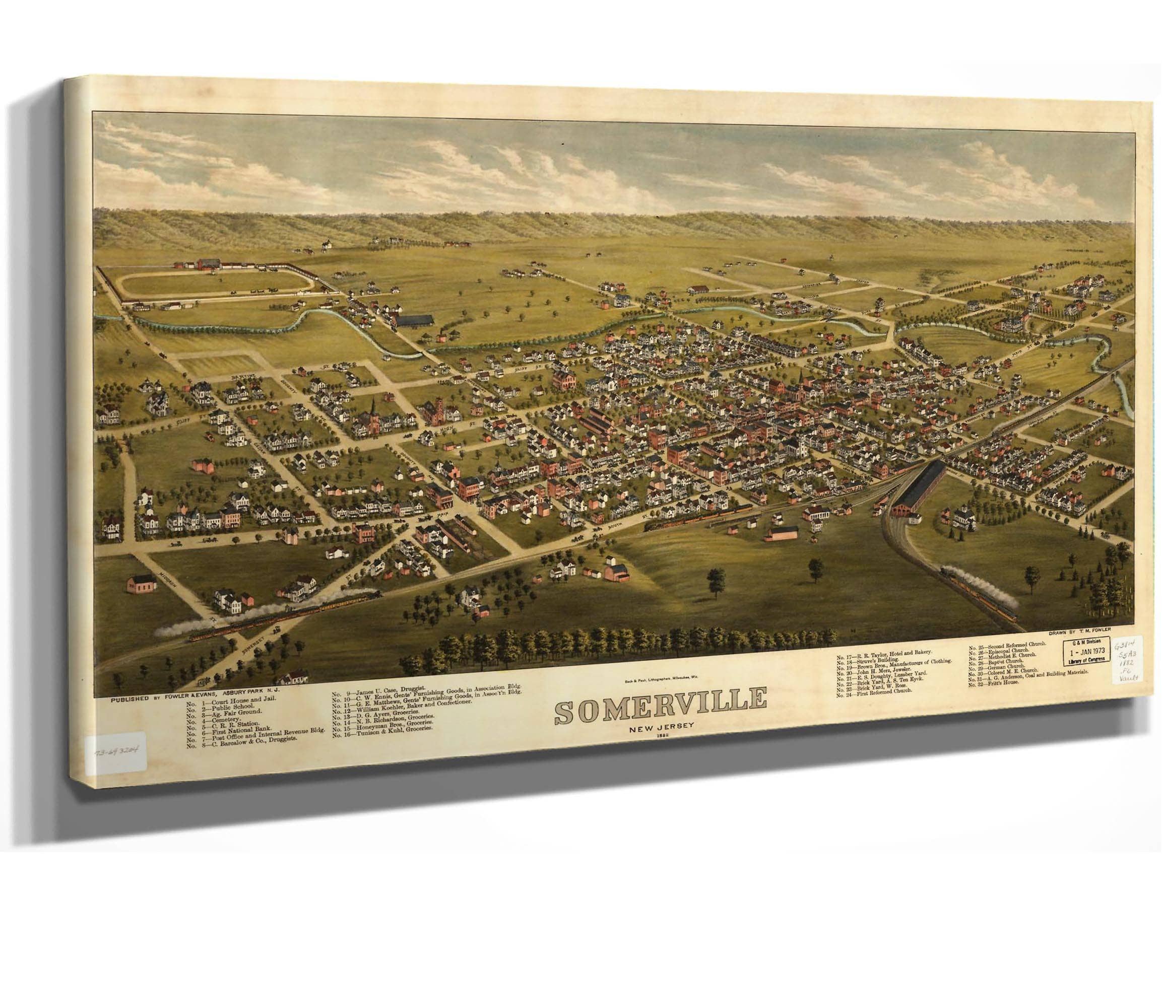 Somerville New Jersey 1882  State Of New Jersey