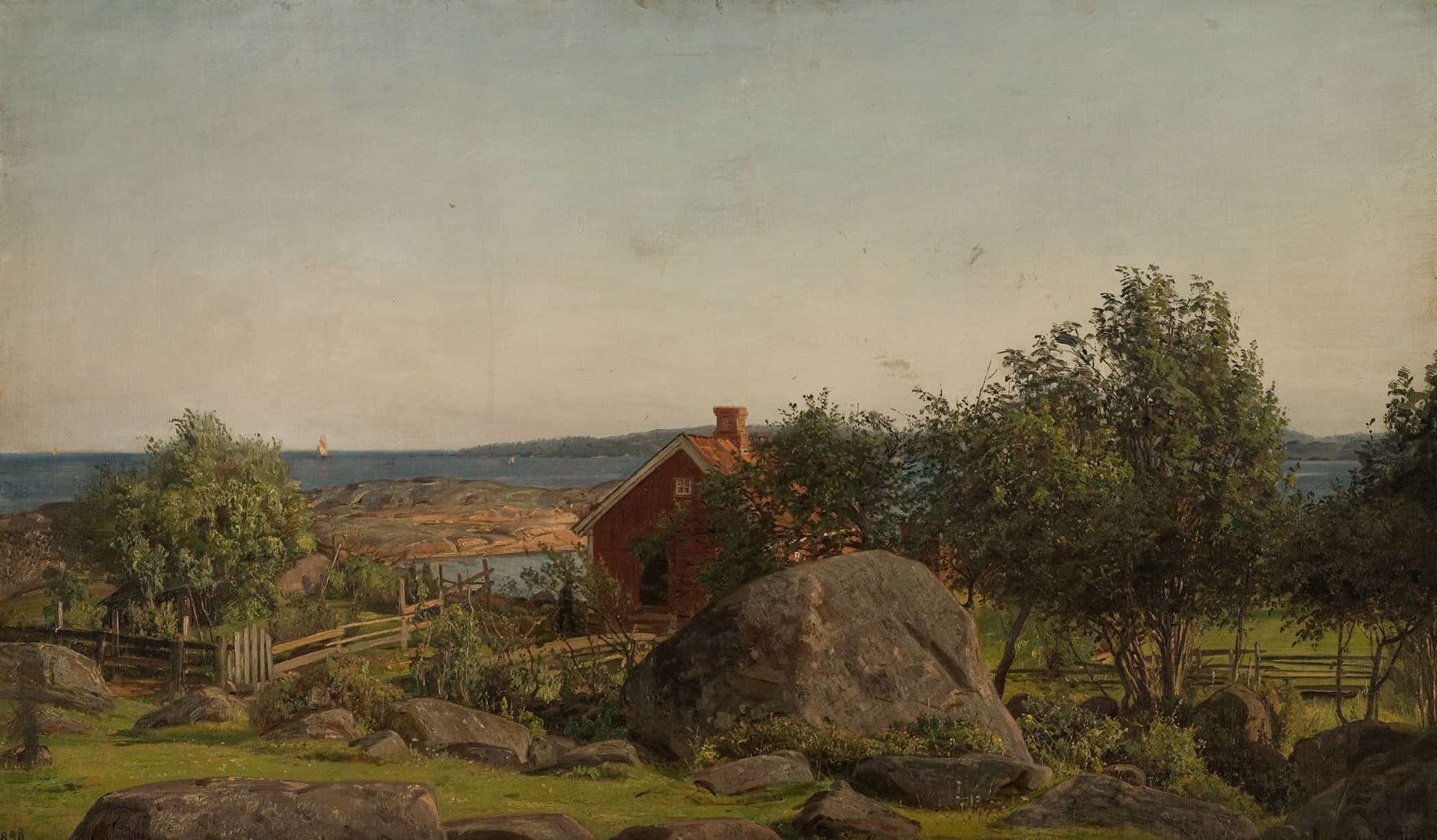 Sommeraften I Skjaergarden by Amaldus Nielsen