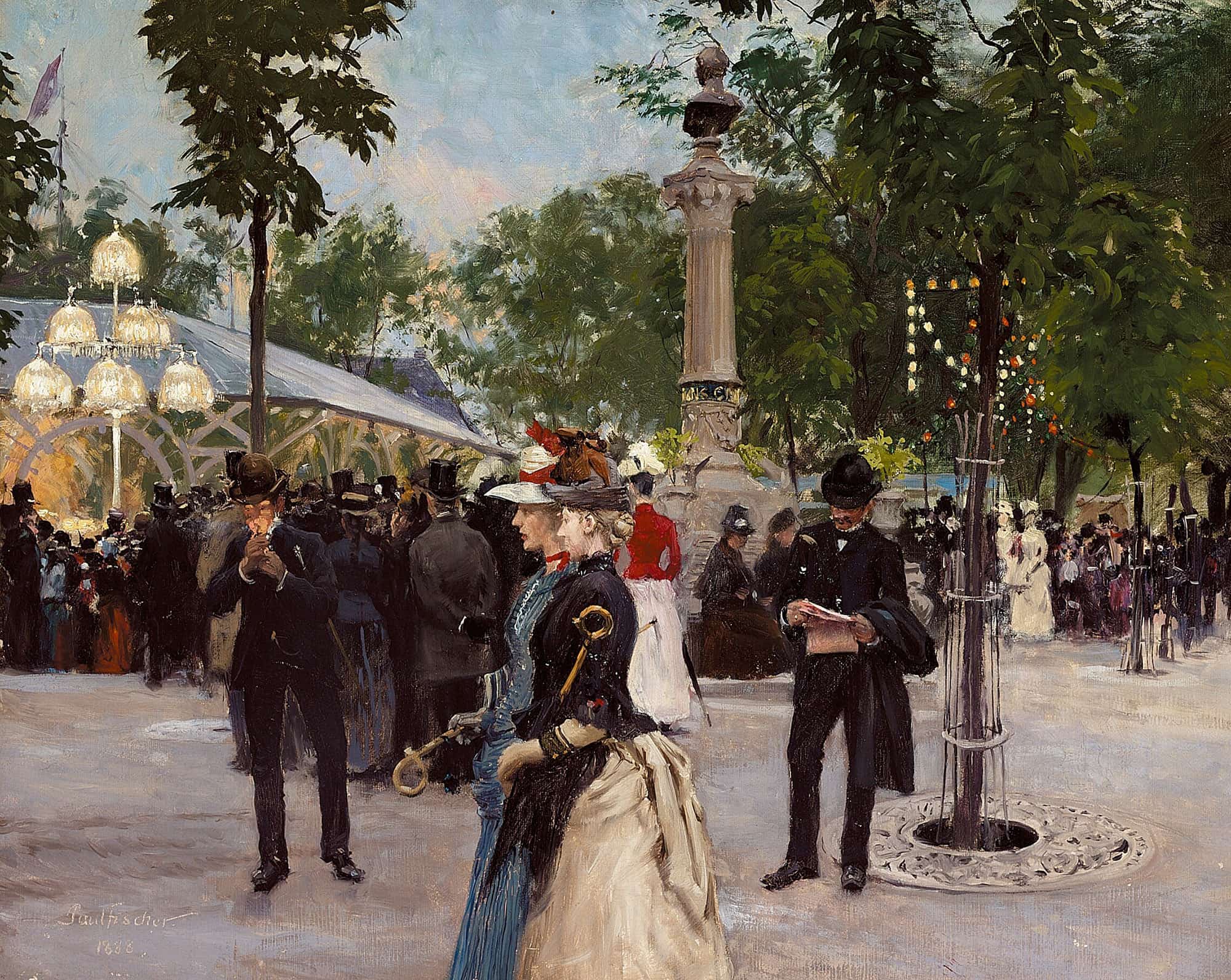 Sommeraften I Tivoli by Paul Fischer
