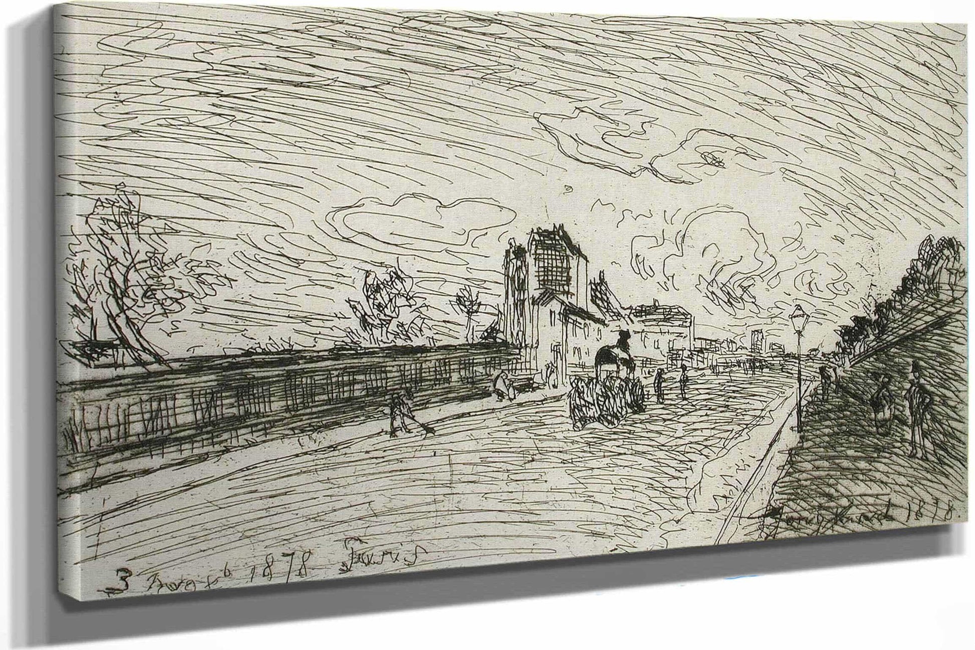 Sortie De La Maison Cochin by Johan Barthold Jongkind