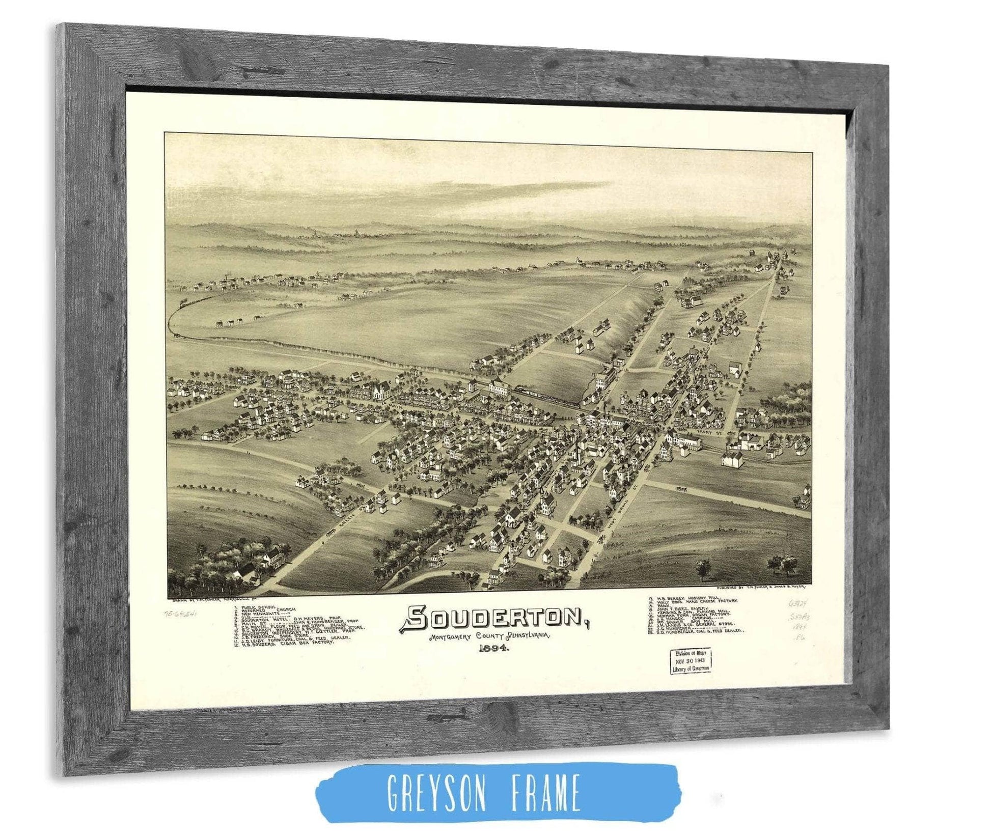Souderton Montgomery County Pennsylvania 1894 State of Pennsylvania