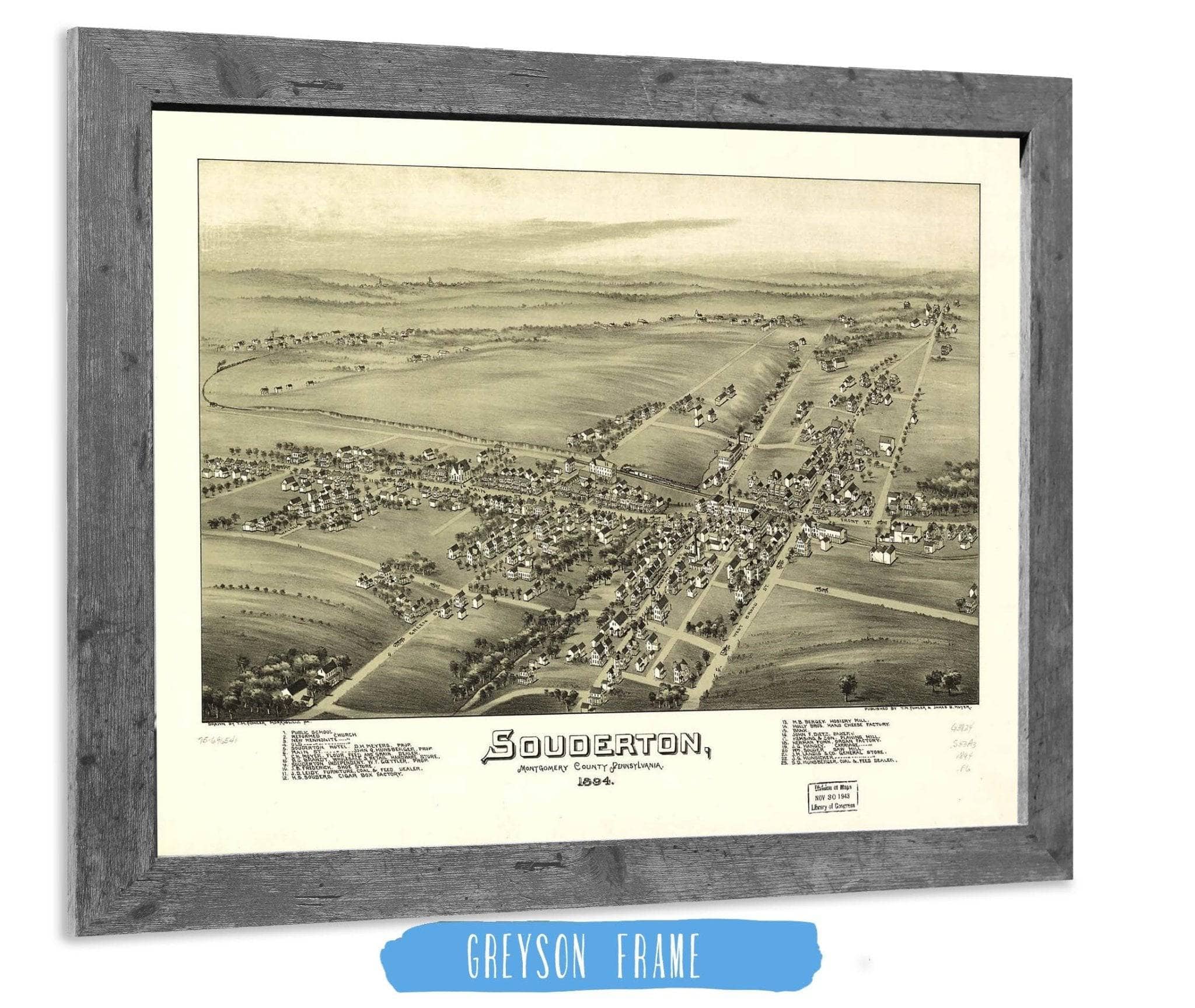 Souderton Montgomery County Pennsylvania 1894 State of Pennsylvania