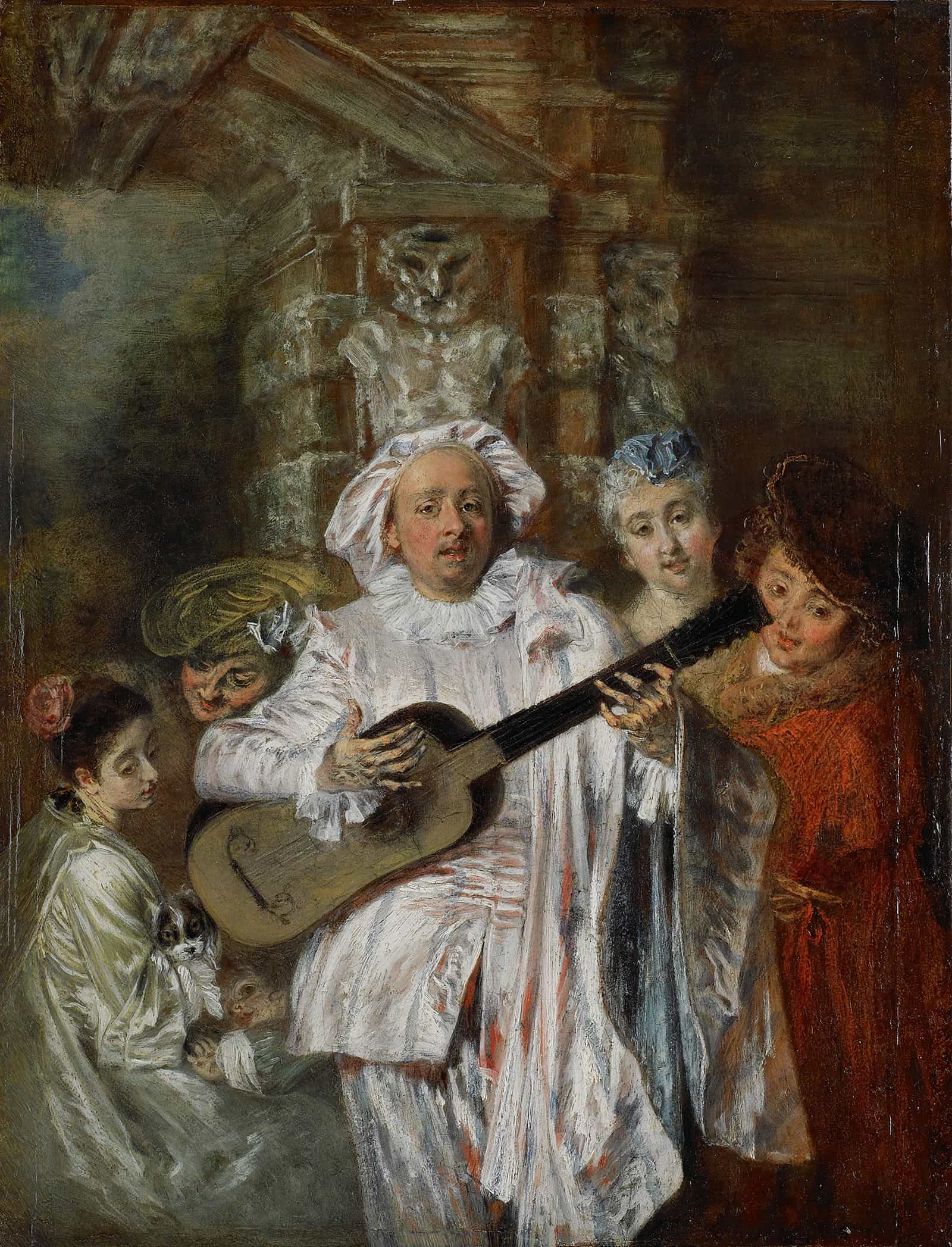 Sous Un Habit De Mezetin  by Jean Antoine Watteau