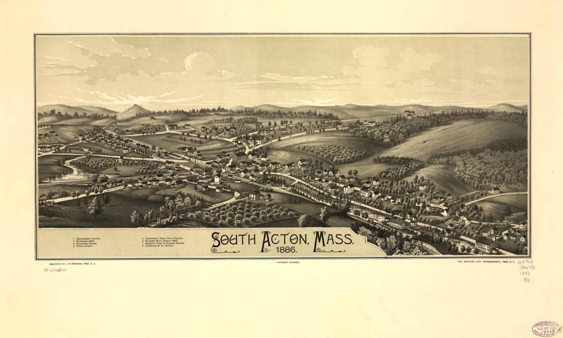 South Acton Mass 1886  State Of Massachusetts