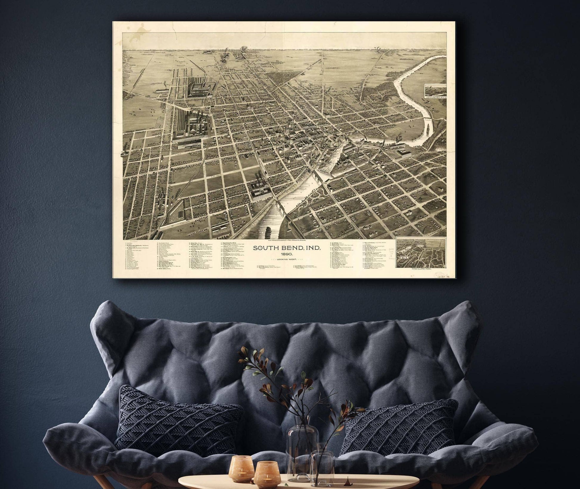 South Bend Ind 1890 State of Indiana