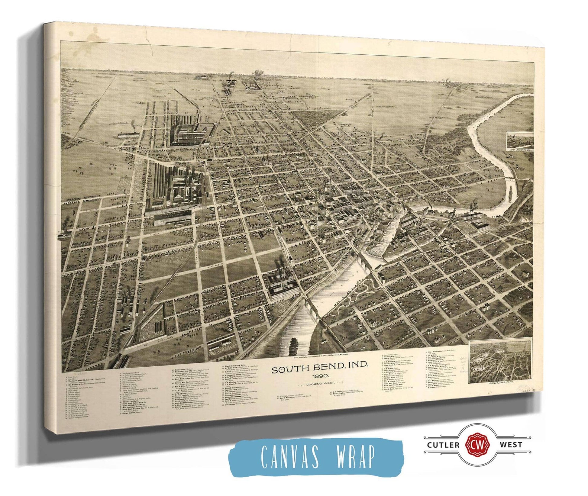 South Bend Ind 1890 State of Indiana