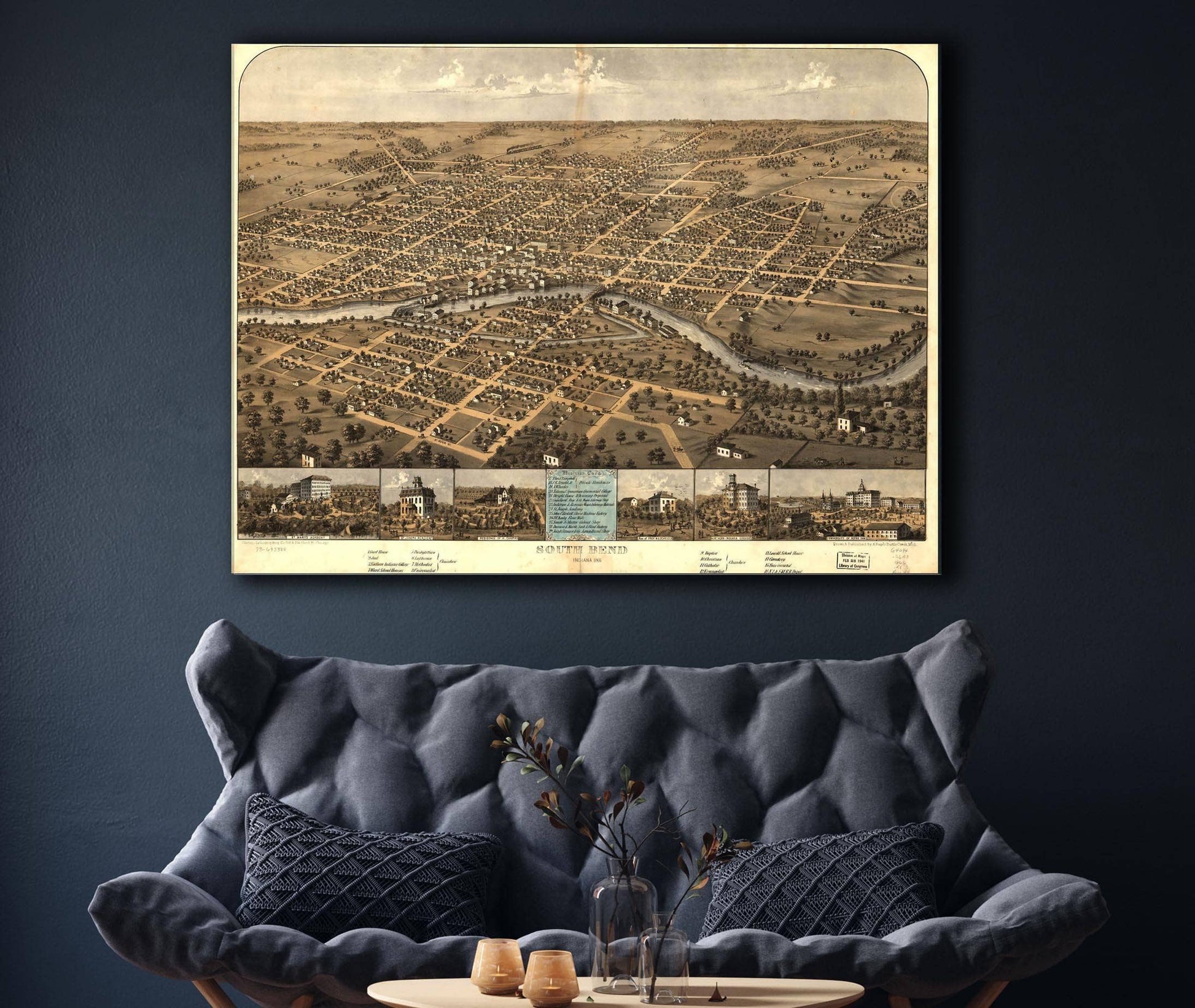 South Bend Indiana 1866 State of Indiana