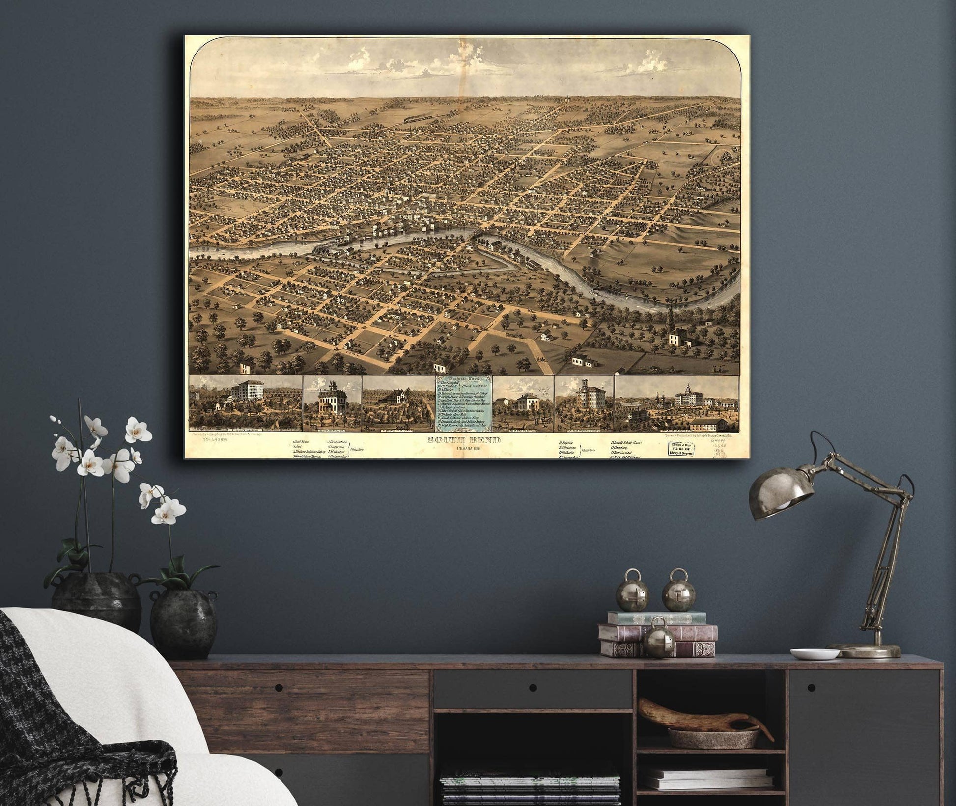 South Bend Indiana 1866 State of Indiana
