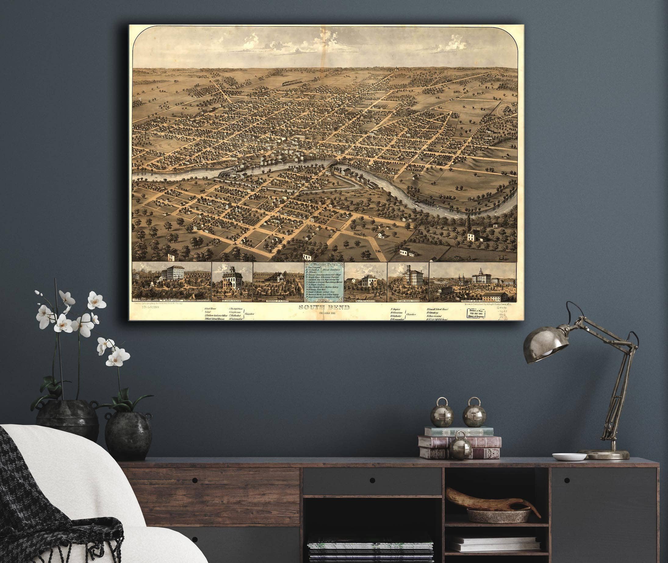 South Bend Indiana 1866 State of Indiana