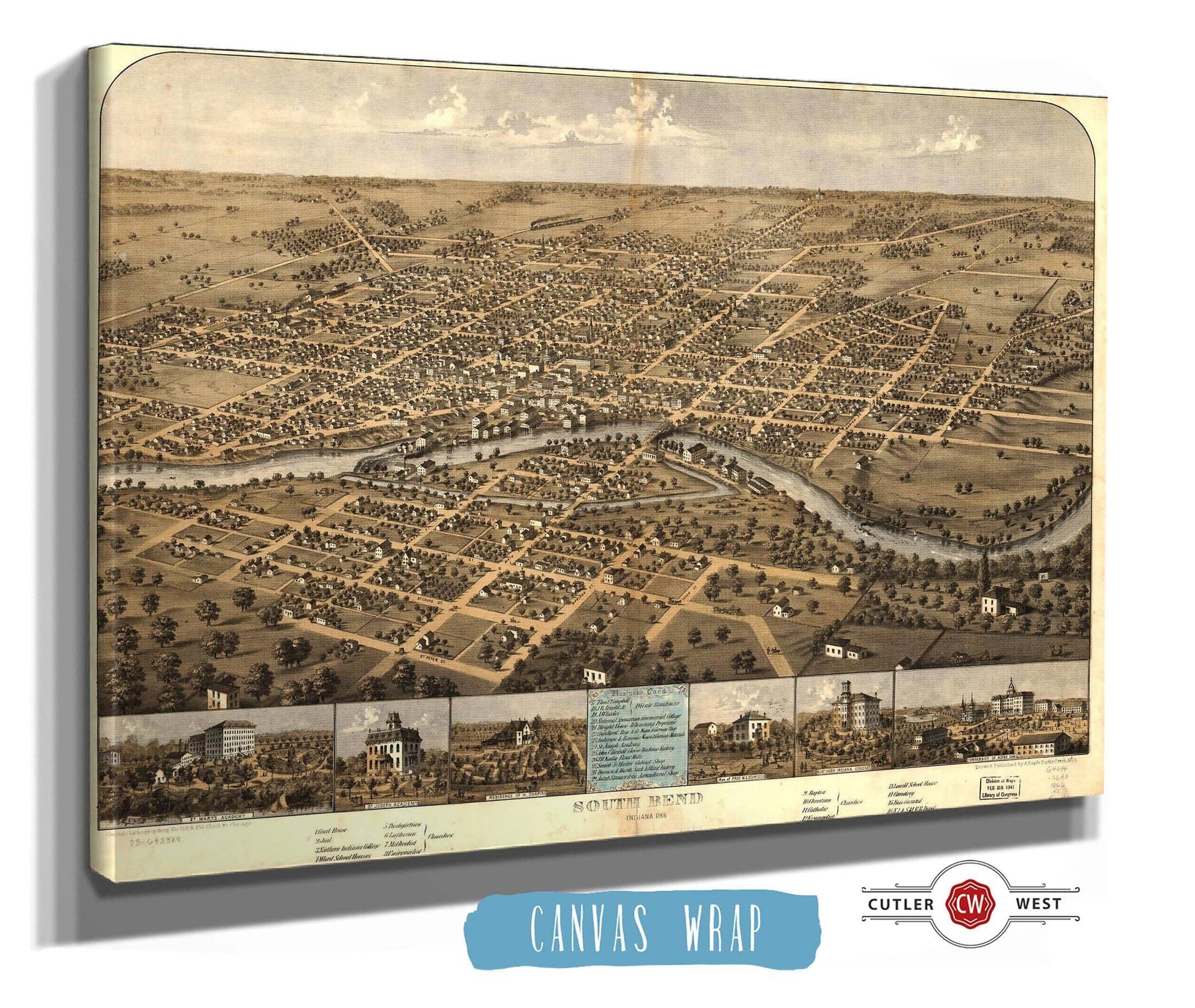 South Bend Indiana 1866 State of Indiana