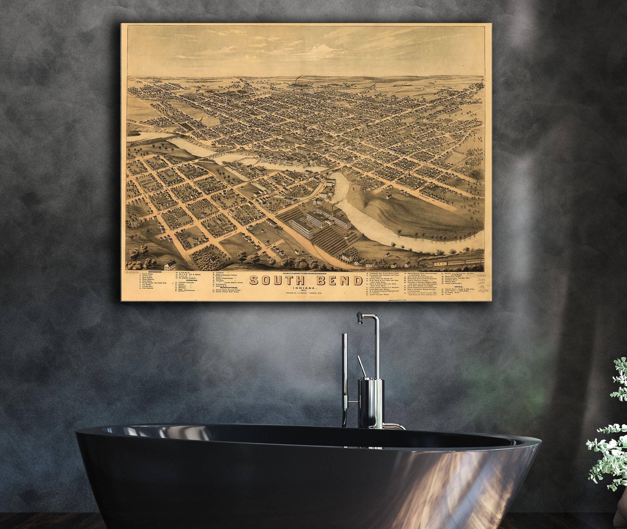 South Bend Indiana 1874 State of Indiana
