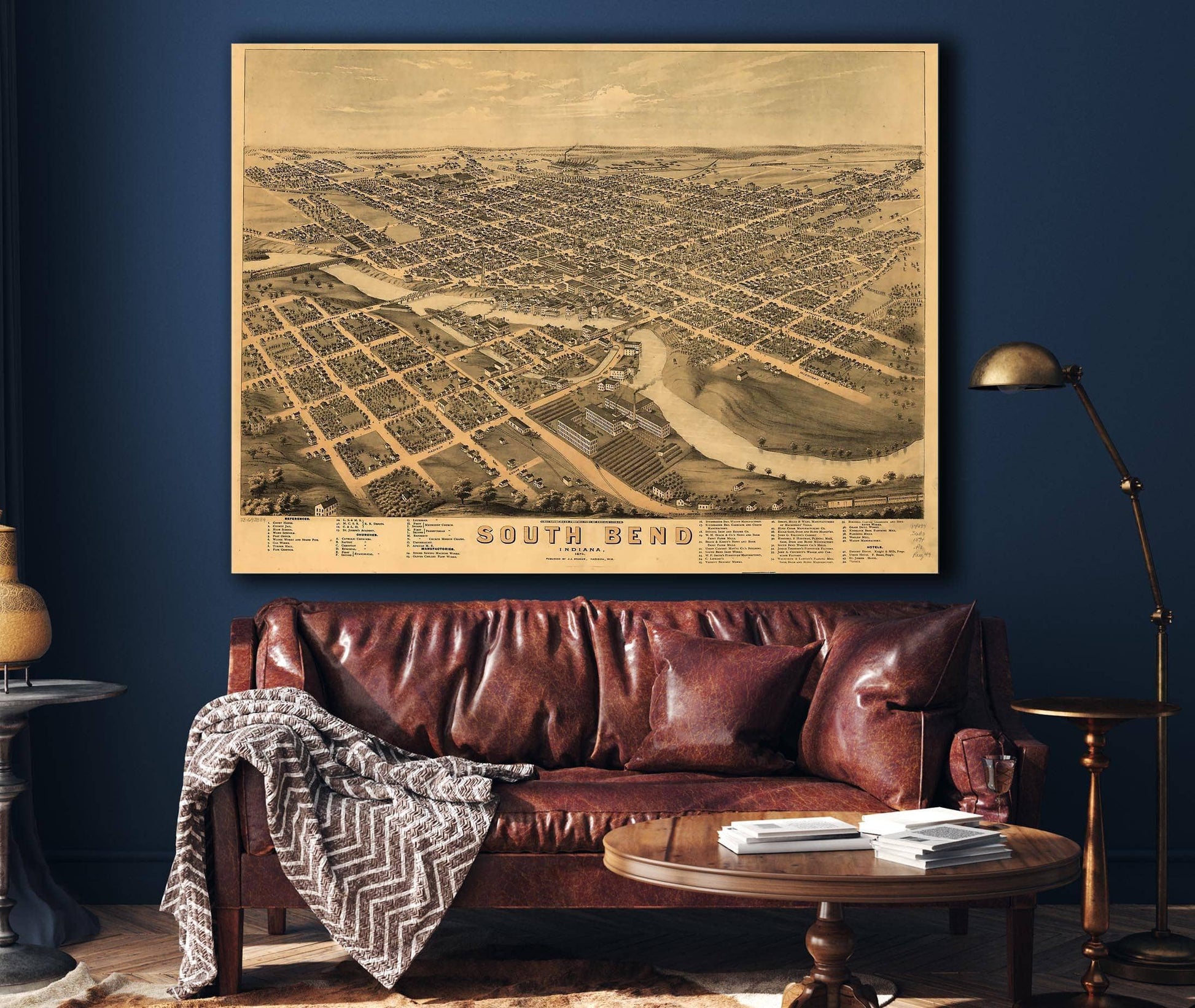 South Bend Indiana 1874 State of Indiana