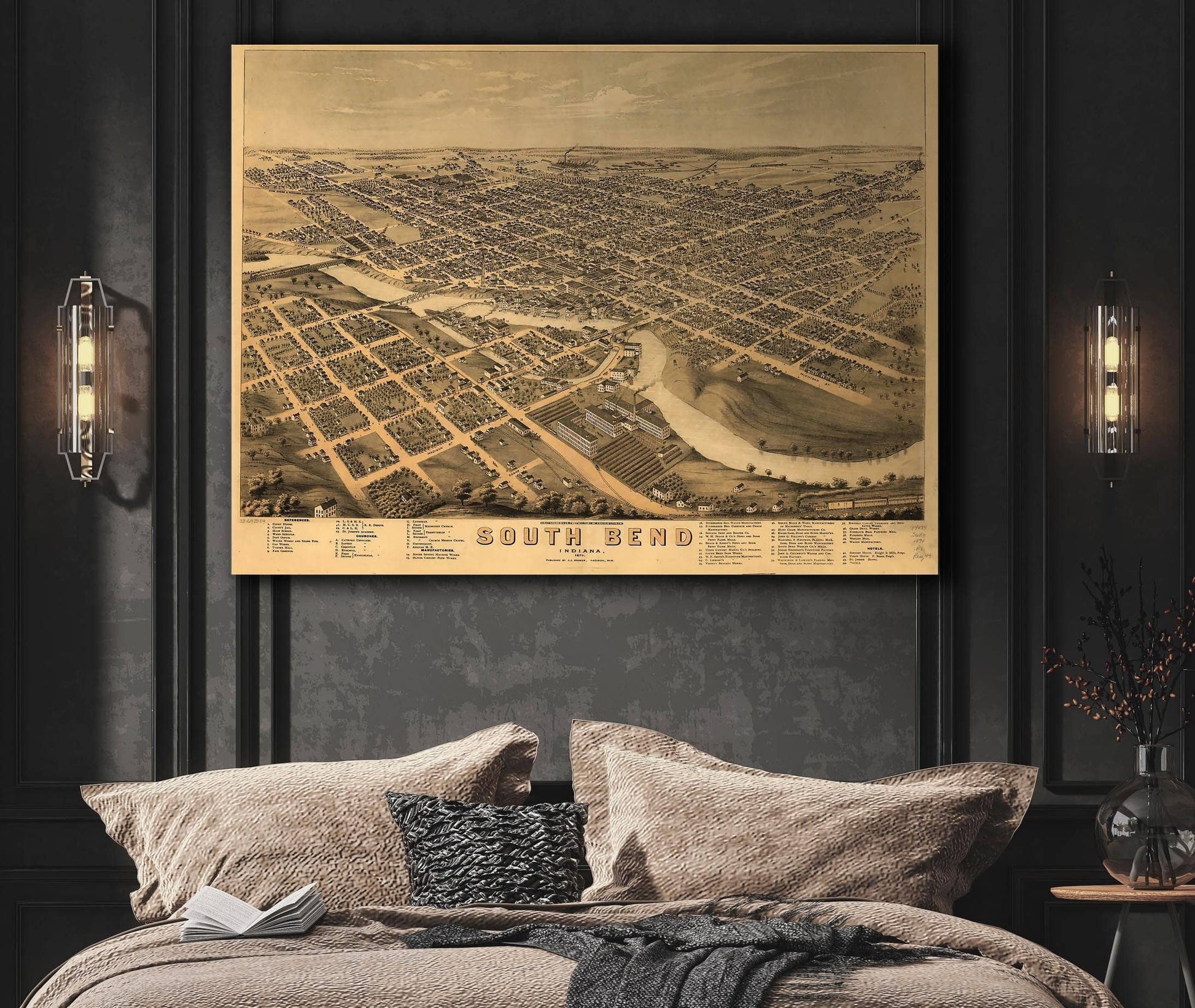 South Bend Indiana 1874 State of Indiana